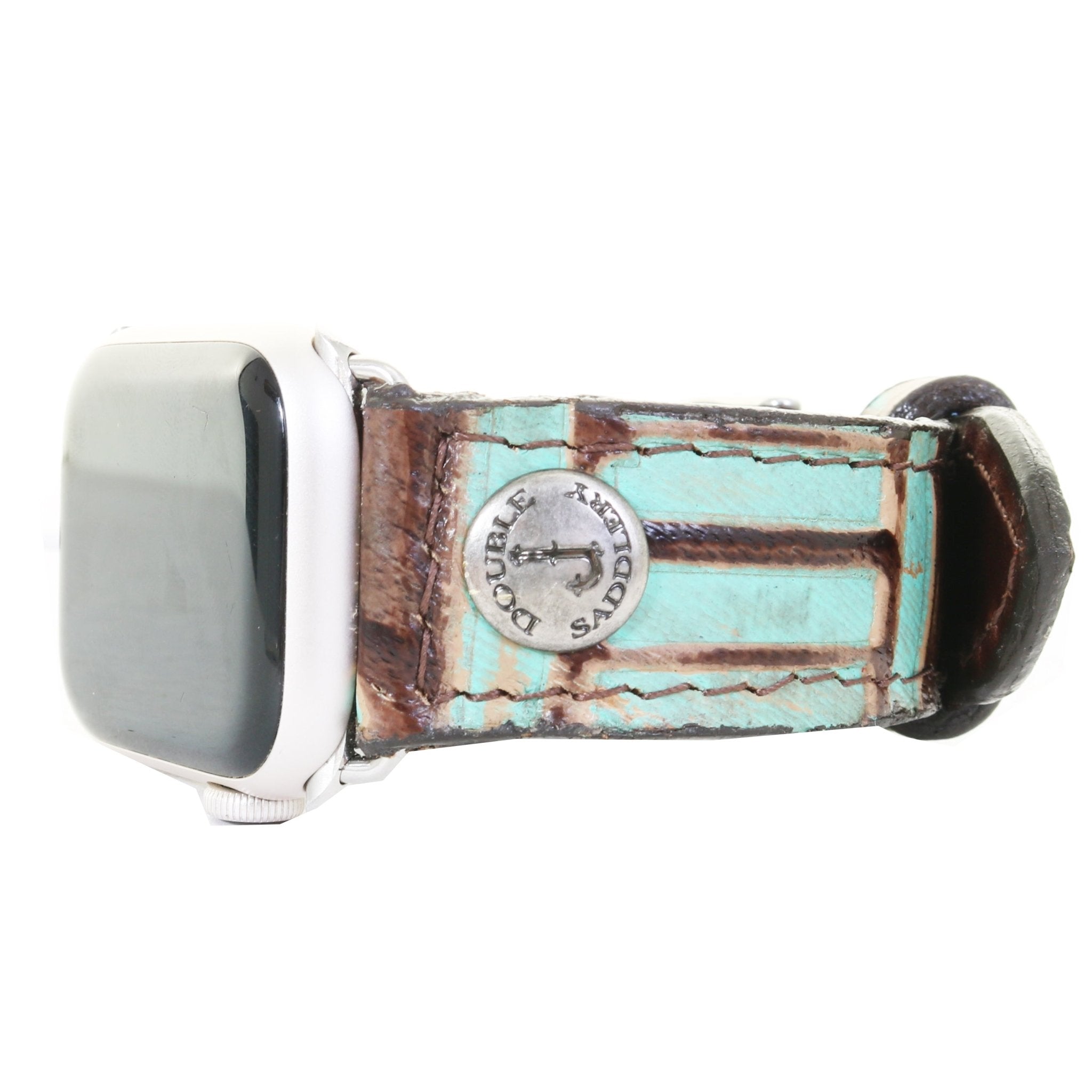 AWB14 - Navajo Turquoise Print Apple Watch Band - Double J Saddlery