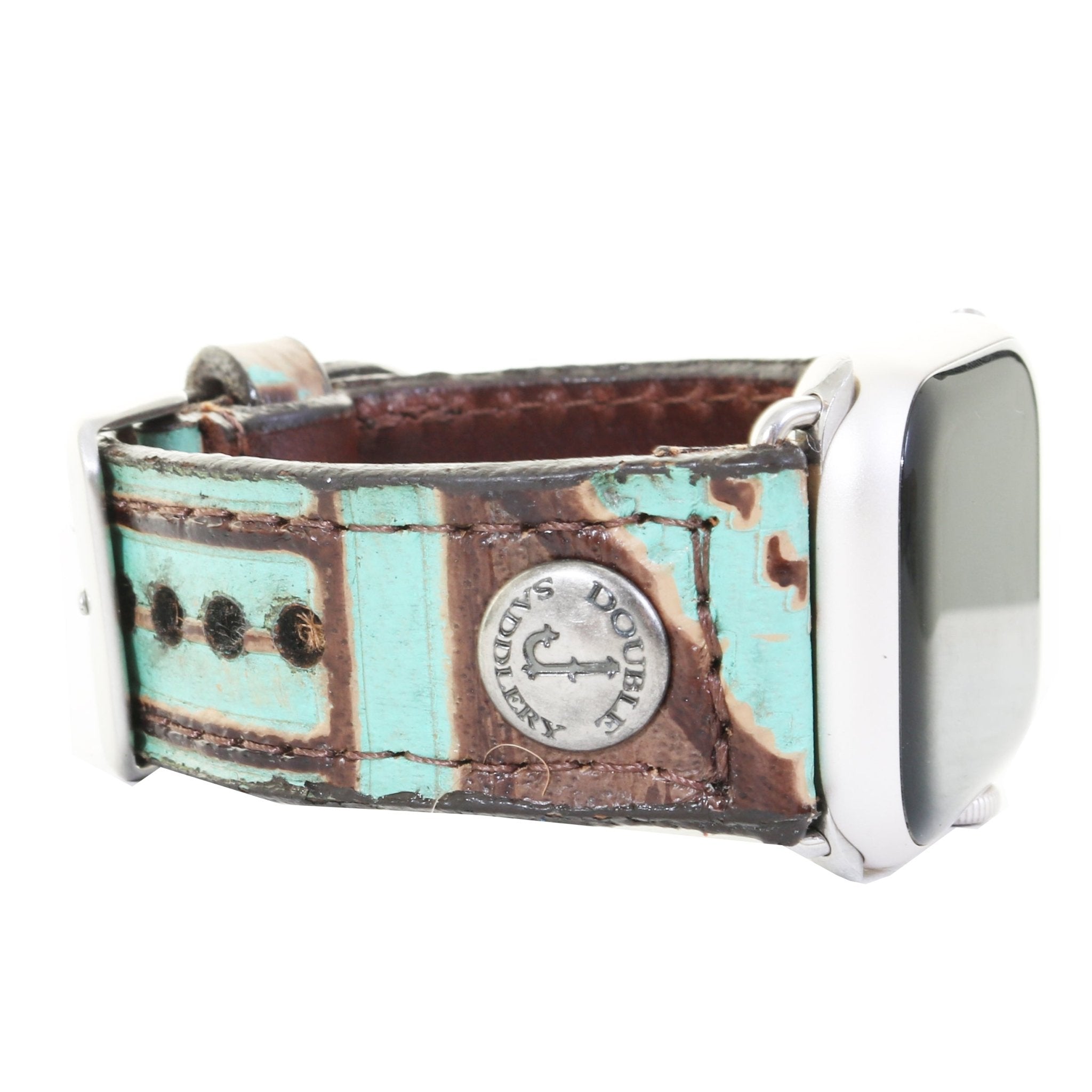 AWB14 - Navajo Turquoise Print Apple Watch Band - Double J Saddlery