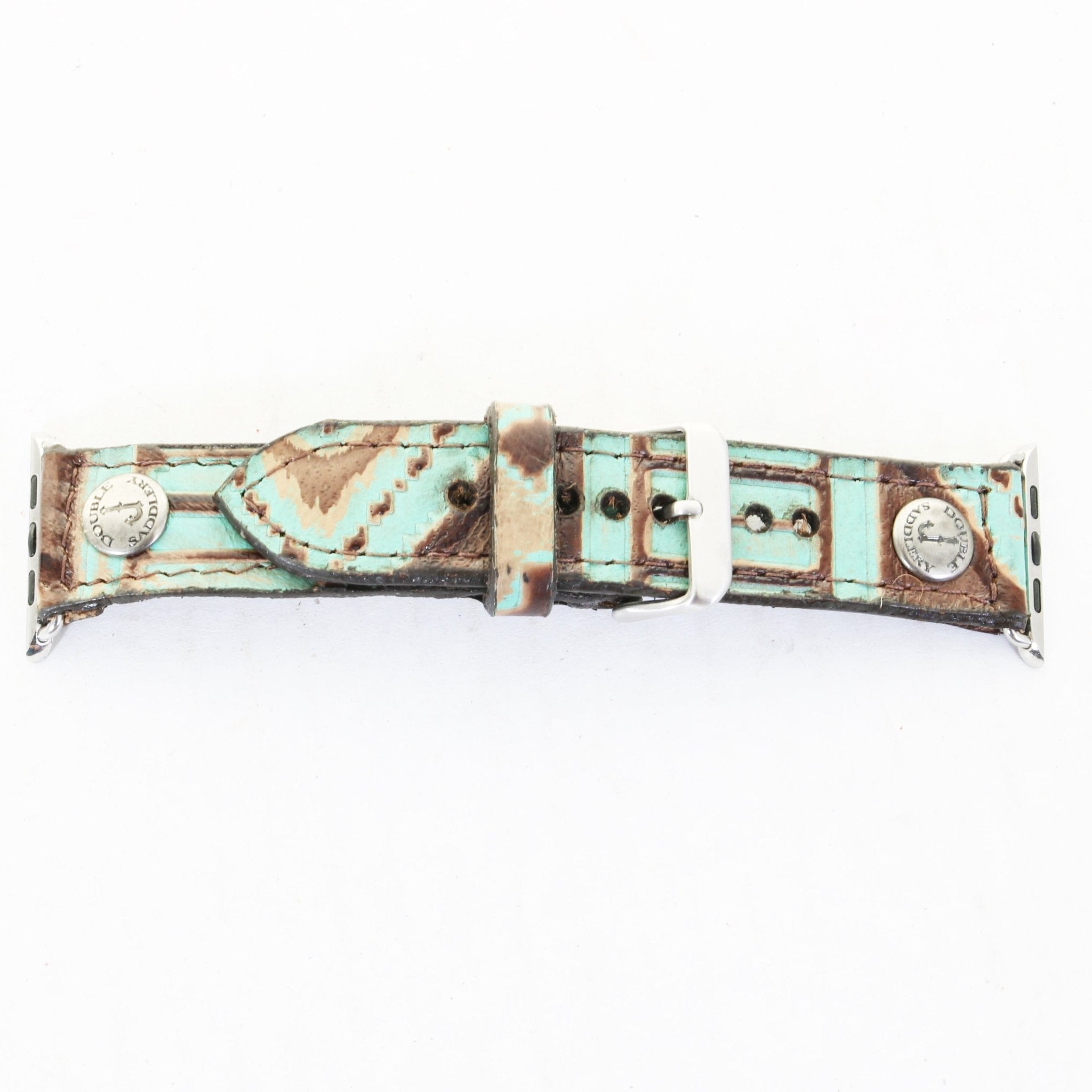 AWB14 - Navajo Turquoise Print Apple Watch Band - Double J Saddlery