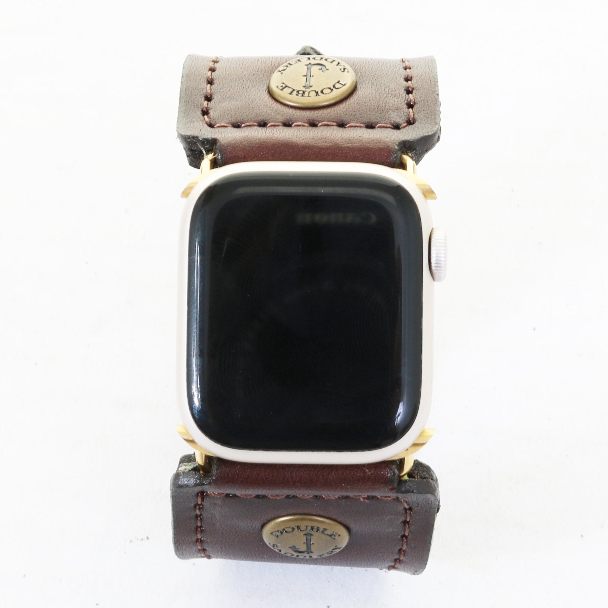 AWB25 - Brown Leather Square Watch Band - Double J Saddlery