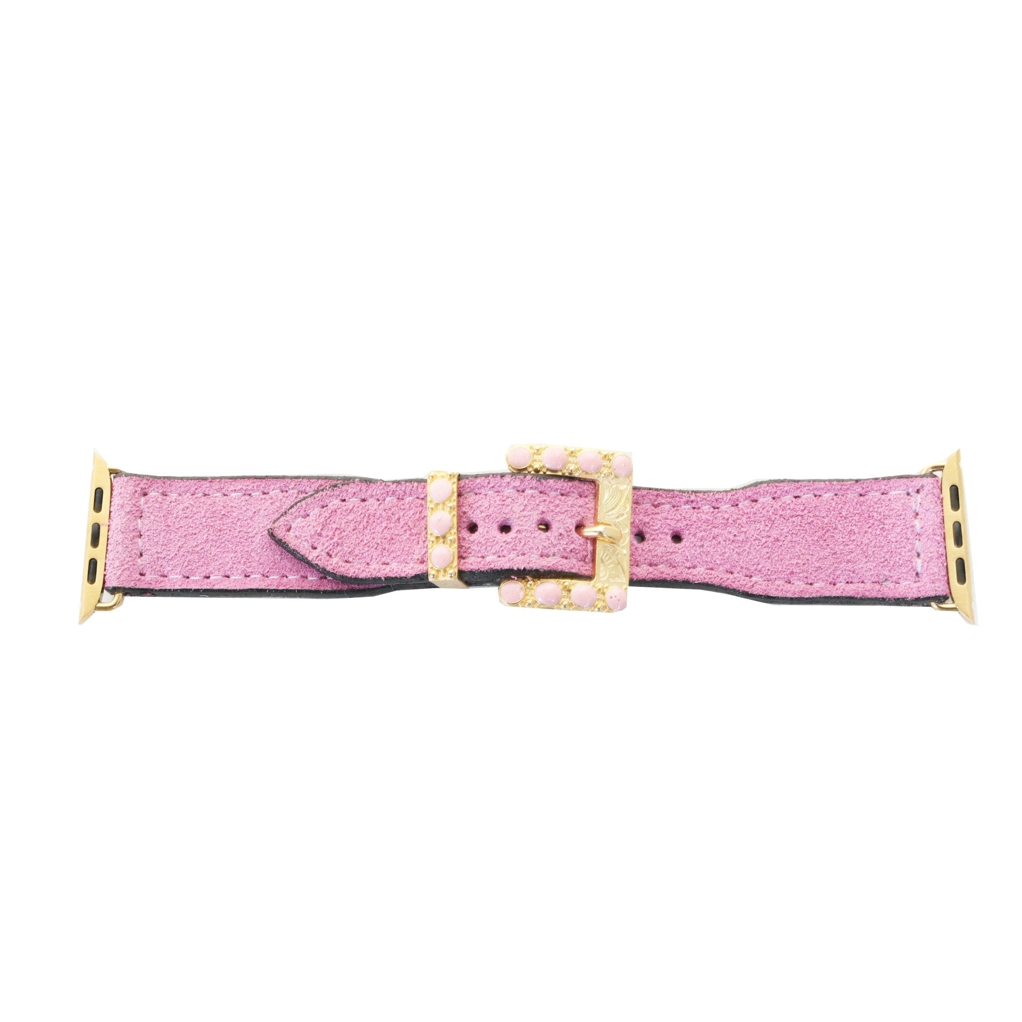 AWB39 - Baby Pink Suede Watch Band - Double J Saddlery