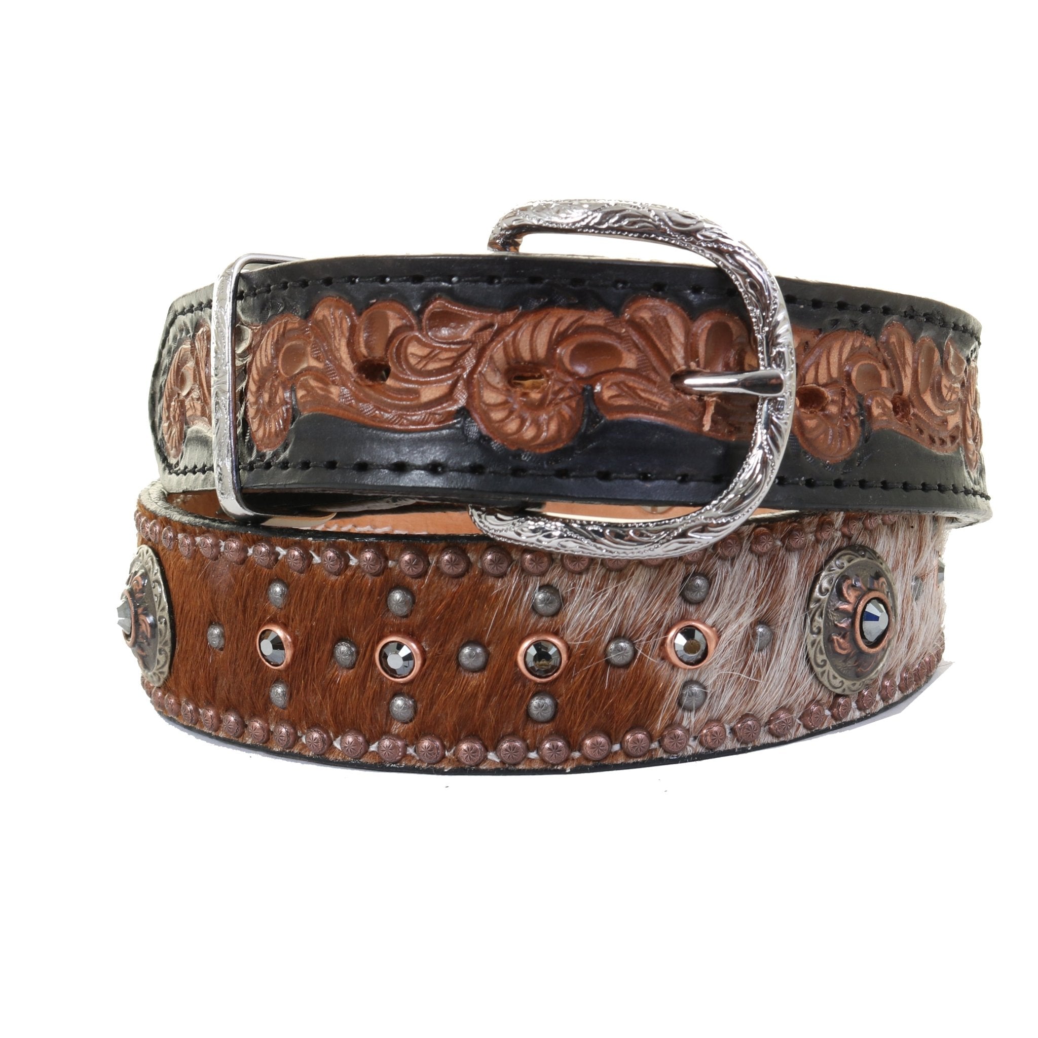 B1135 - Roan Cowhide Belt - Double J Saddlery