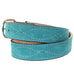 B1194A - Turquoise Suede Belt - Double J Saddlery