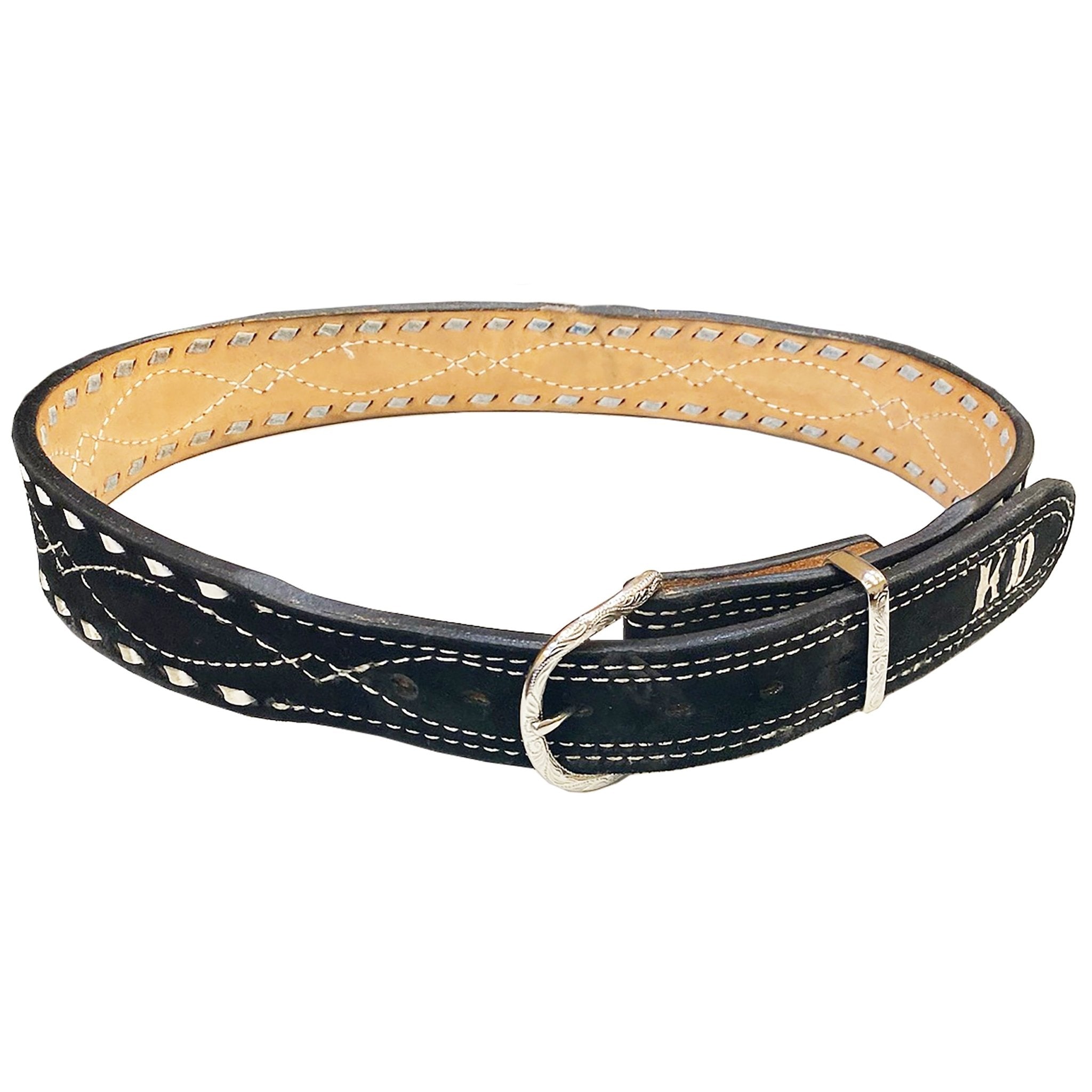 B1194C - Black Suede Belt - Double J Saddlery