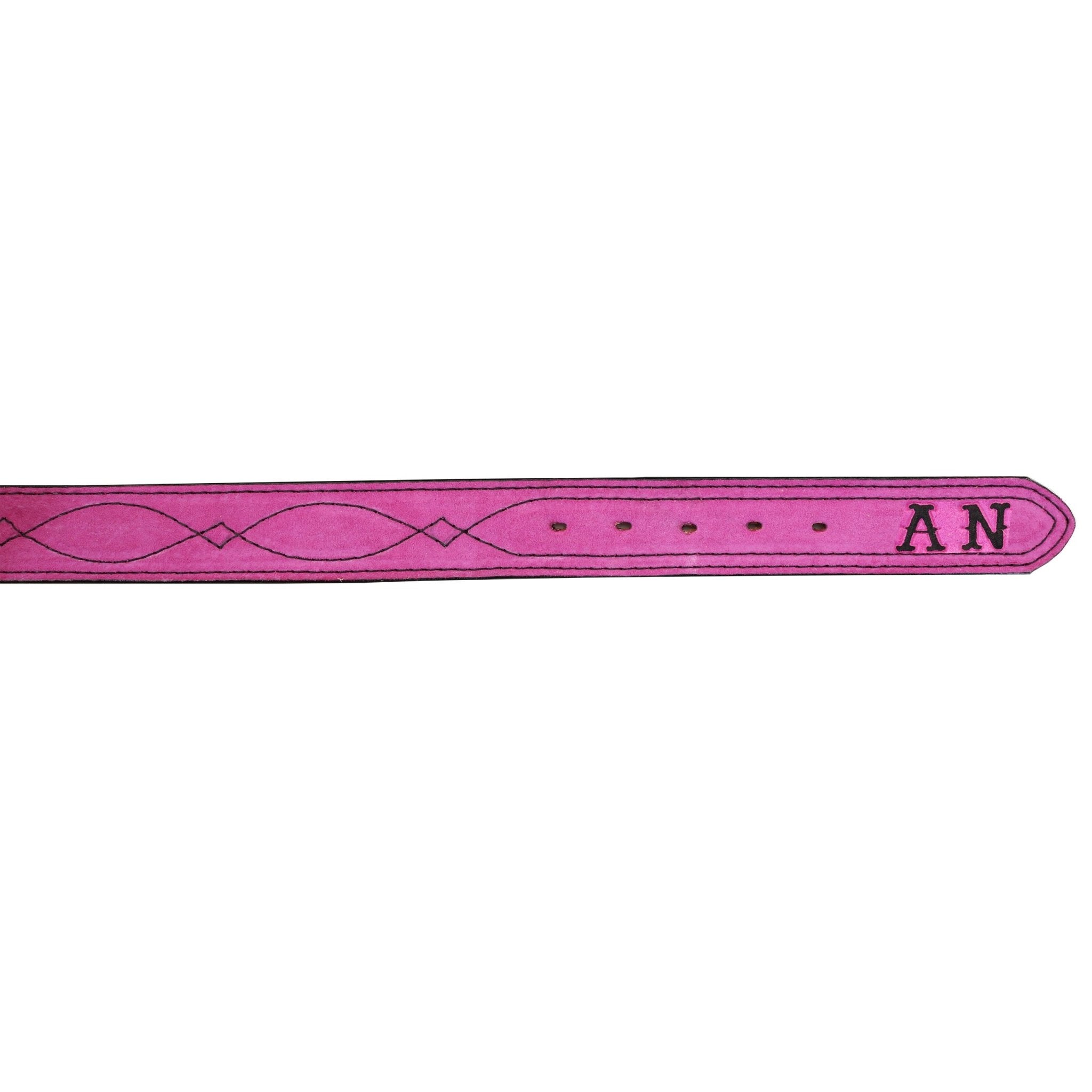B1198 - Hot Pink Suede Belt - Double J Saddlery