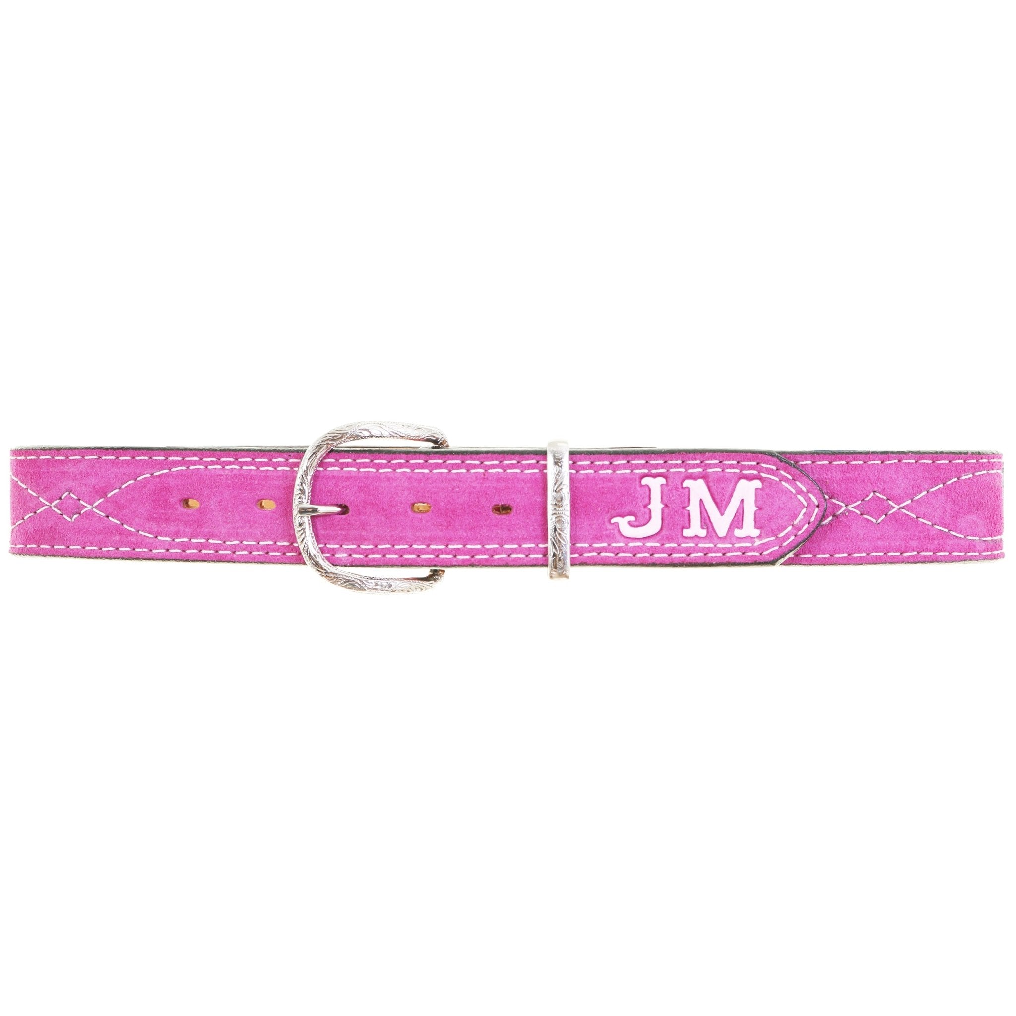 B1198C - Hot Pink Suede Belt - Double J Saddlery