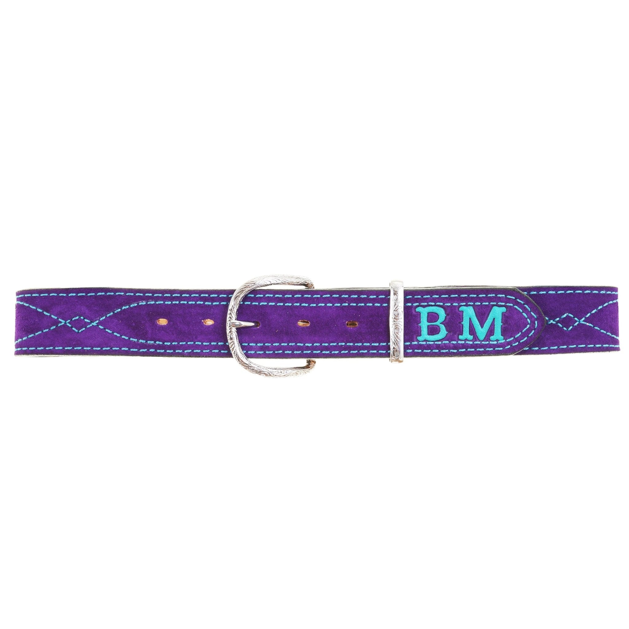 B1202 - Purple Suede Belt - Double J Saddlery