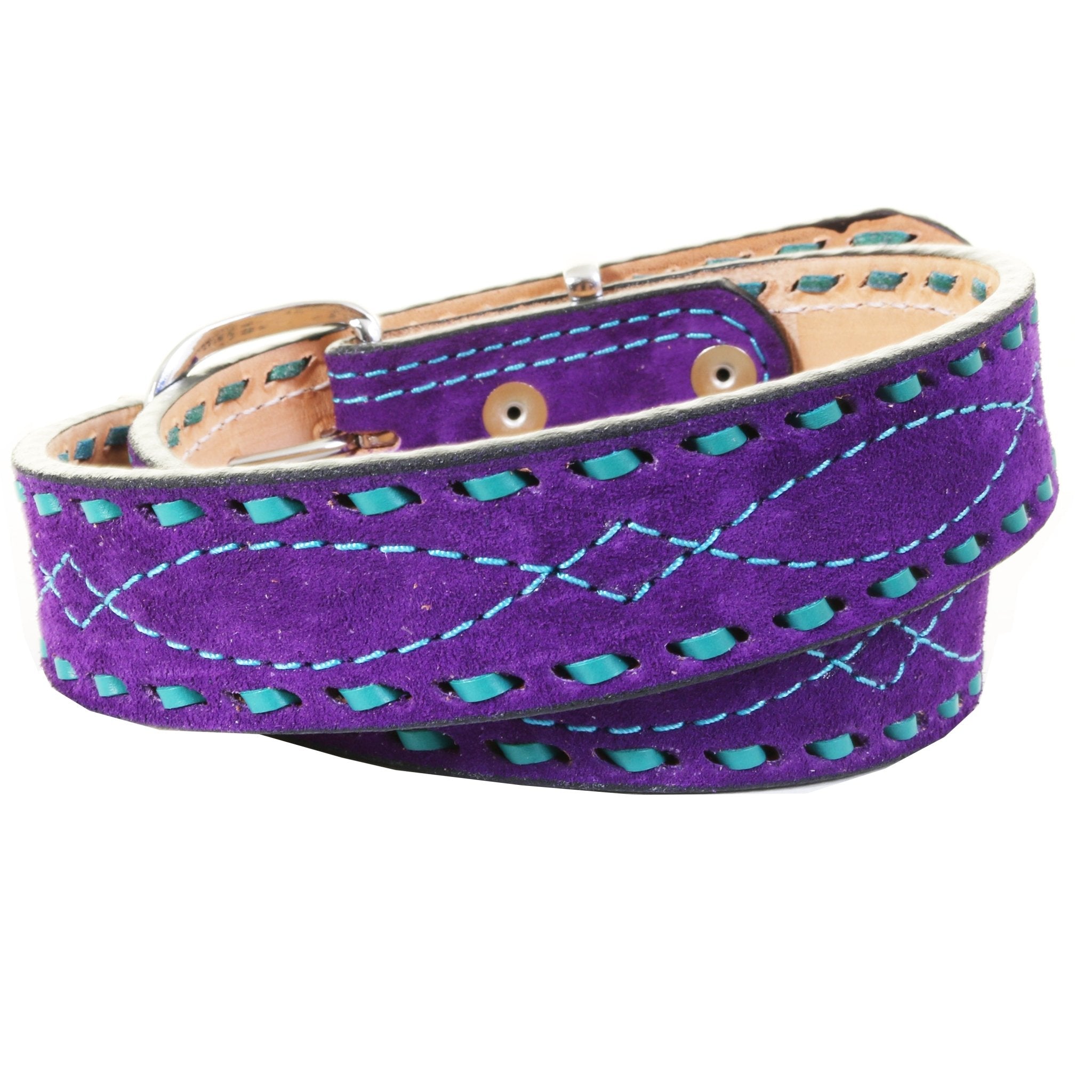 B1202A - Purple Suede Belt - Double J Saddlery