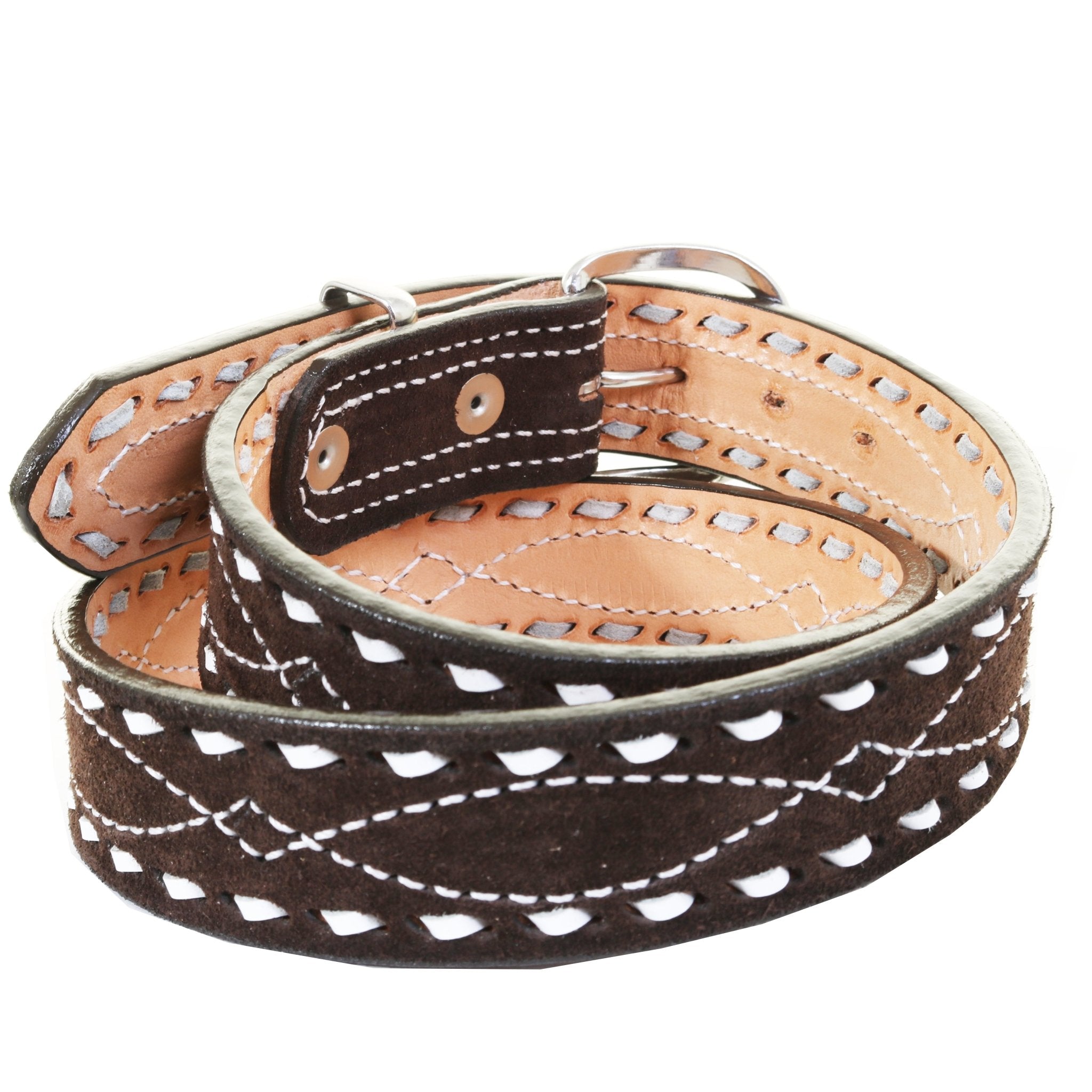 B1224 - Brown Suede Belt - Double J Saddlery