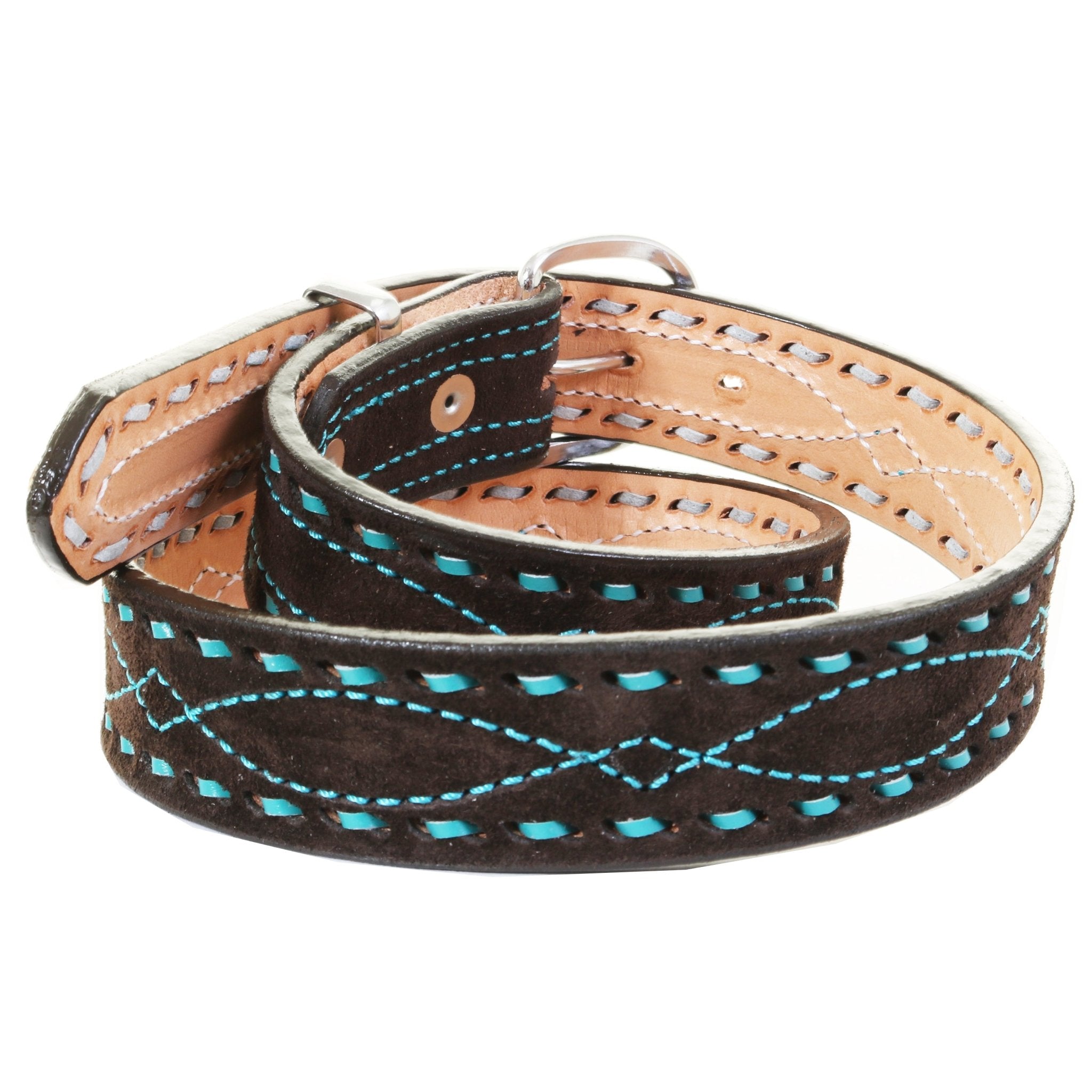 B1224B - Brown Suede Belt - Double J Saddlery