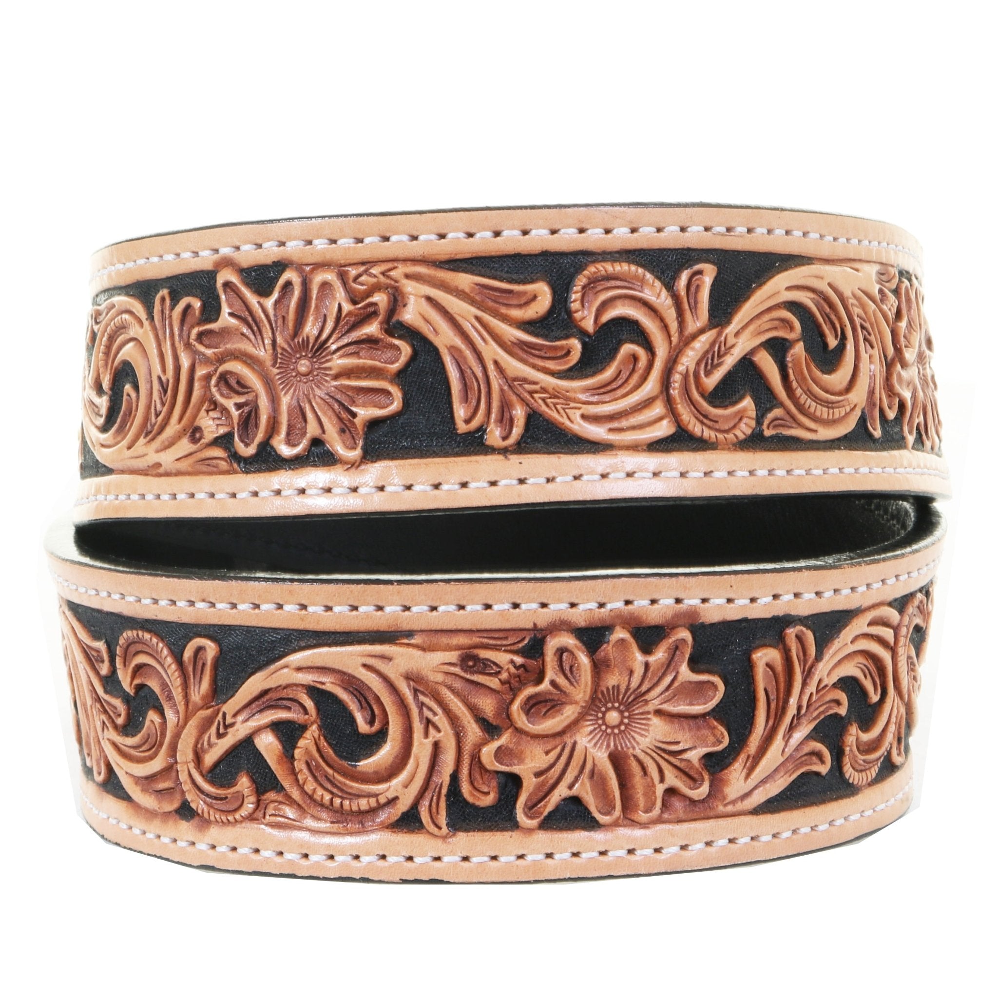 B1227C - Natural Fancy Sheridan Belt - Double J Saddlery