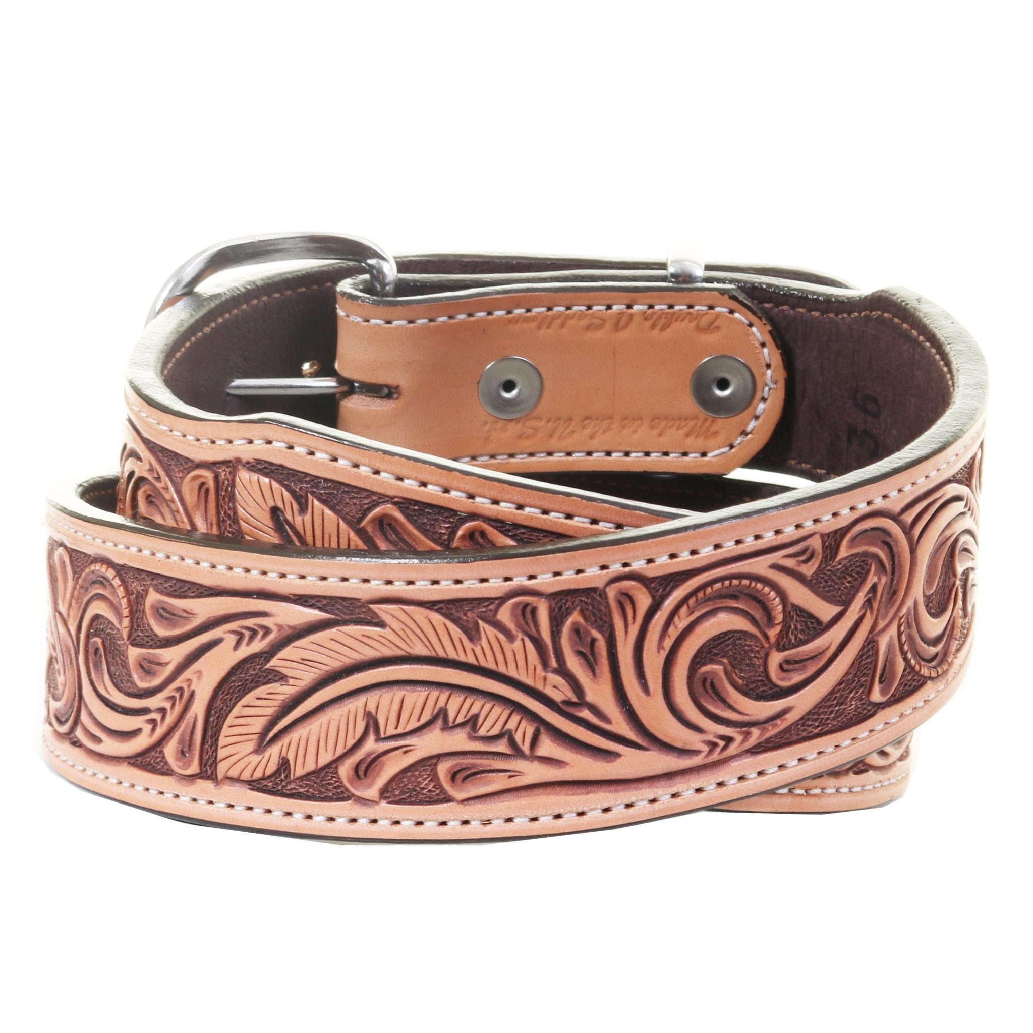 B1228 - Natural Feather Whirlwind Belt - Double J Saddlery
