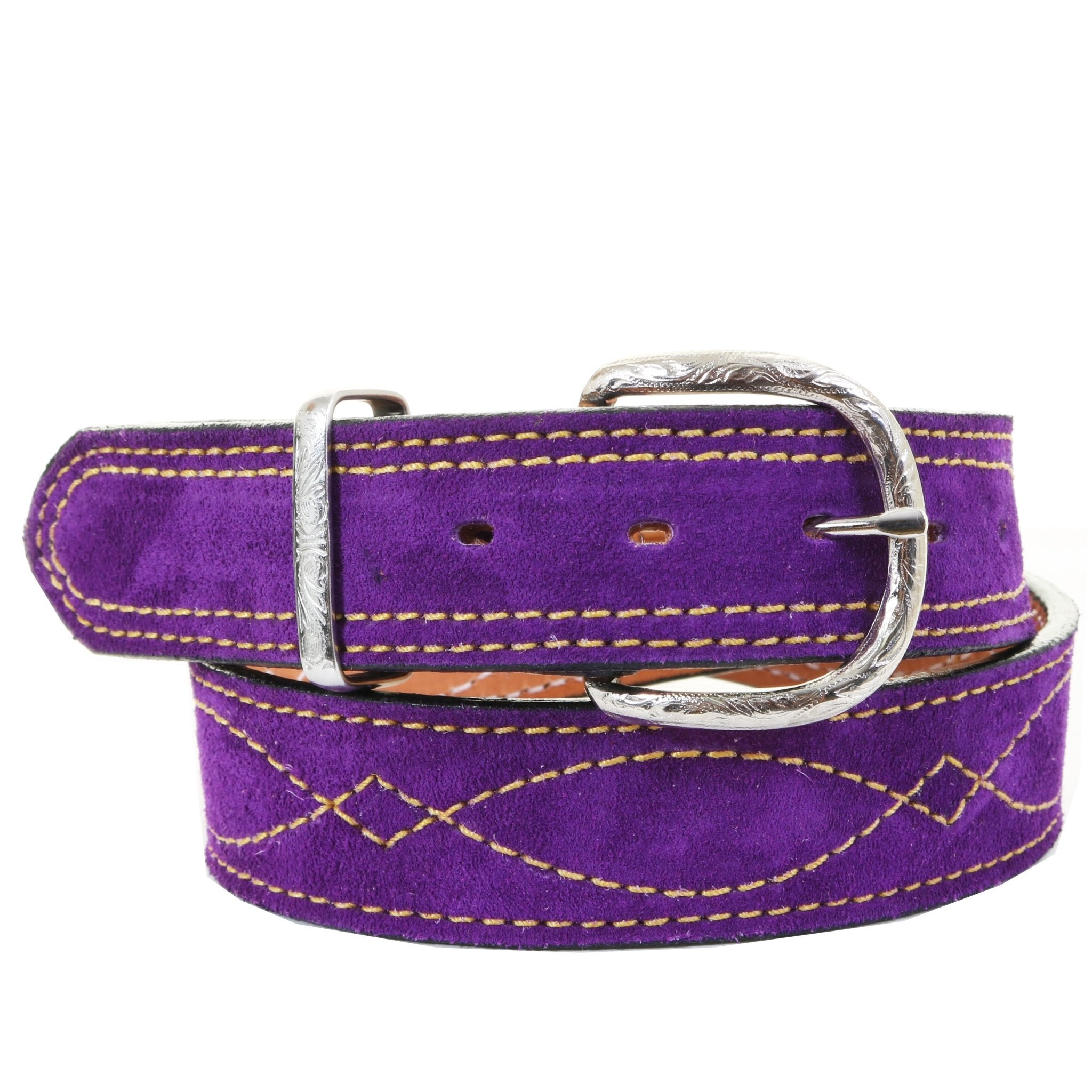 B1236 - Purple Suede Belt - Double J Saddlery