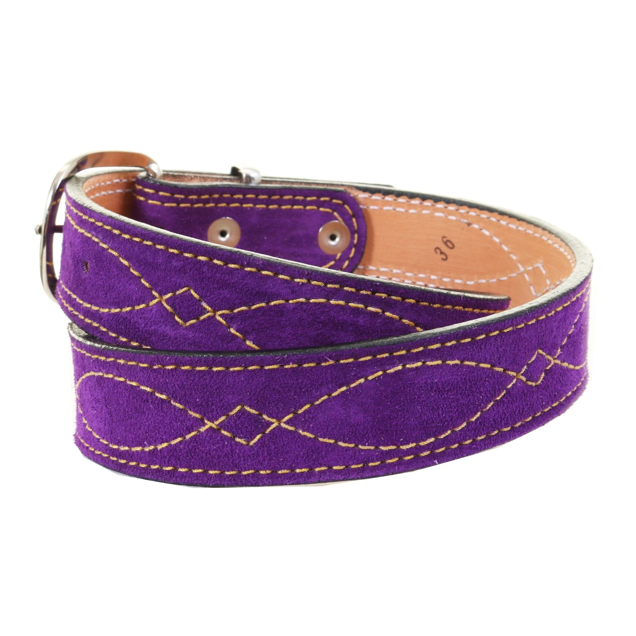 B1236 - Purple Suede Belt - Double J Saddlery