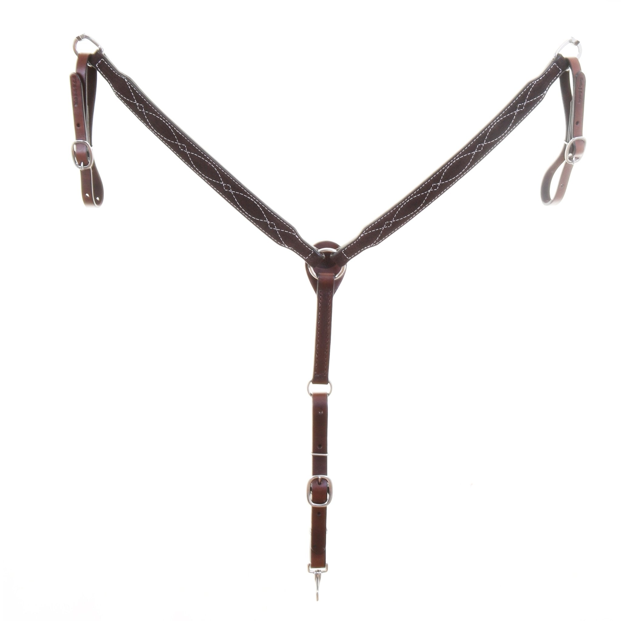 BC1171 - Brown Suede Breast Collar - Double J Saddlery