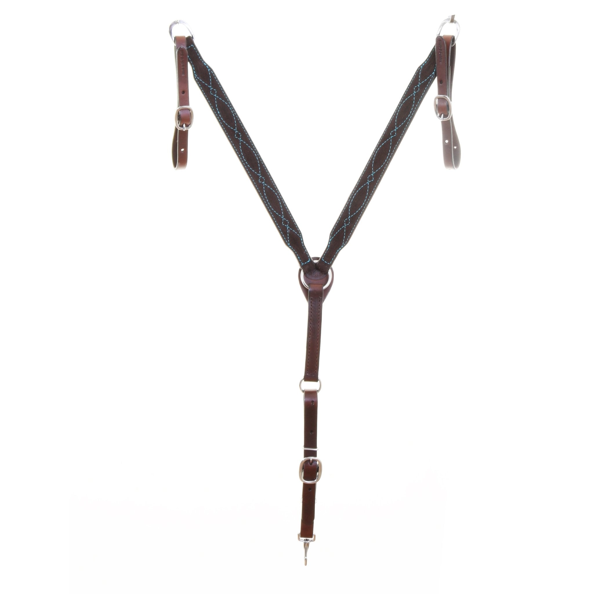 BC1172 - Brown Suede Breast Collar - Double J Saddlery