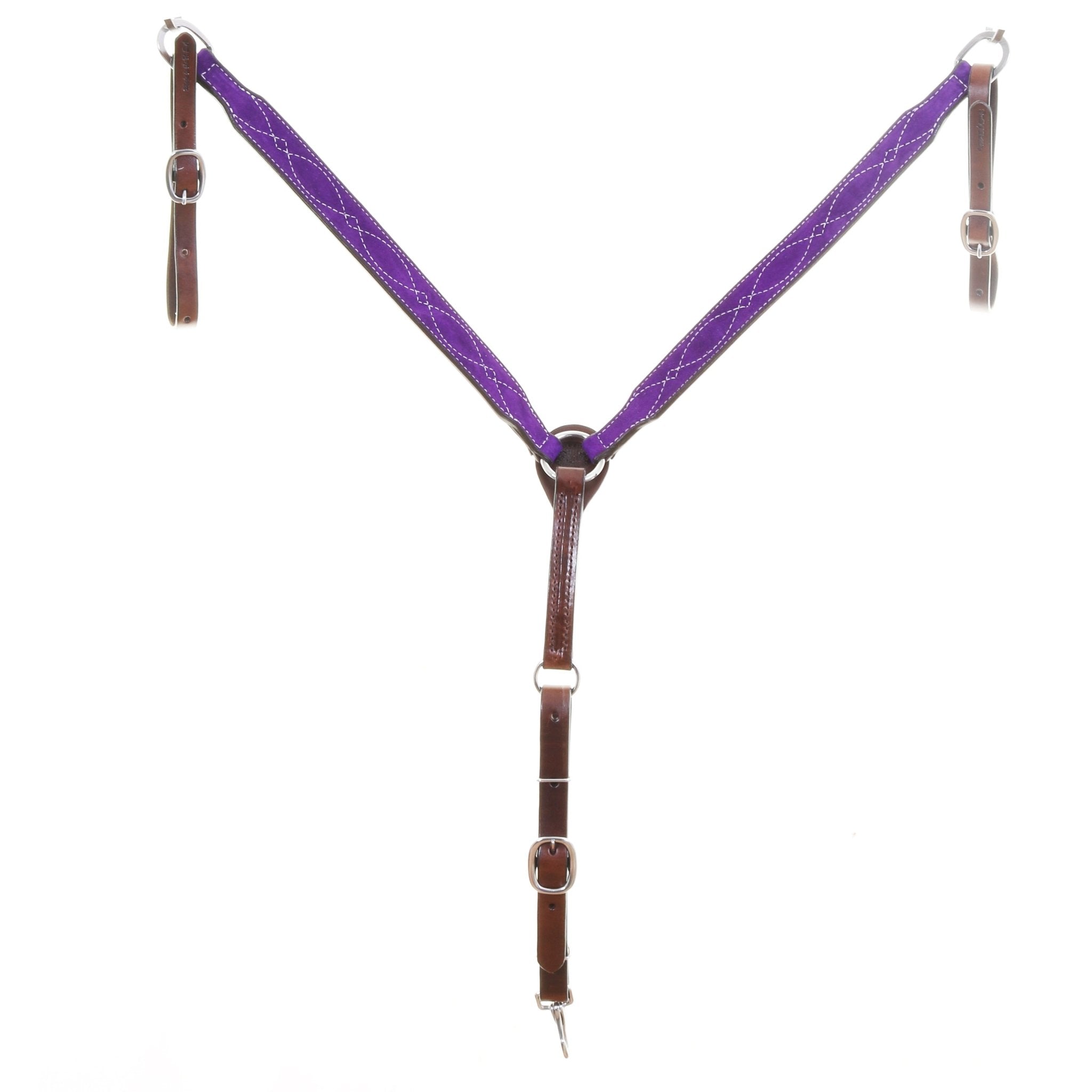BC1173 - Purple Suede Breast Collar - Double J Saddlery
