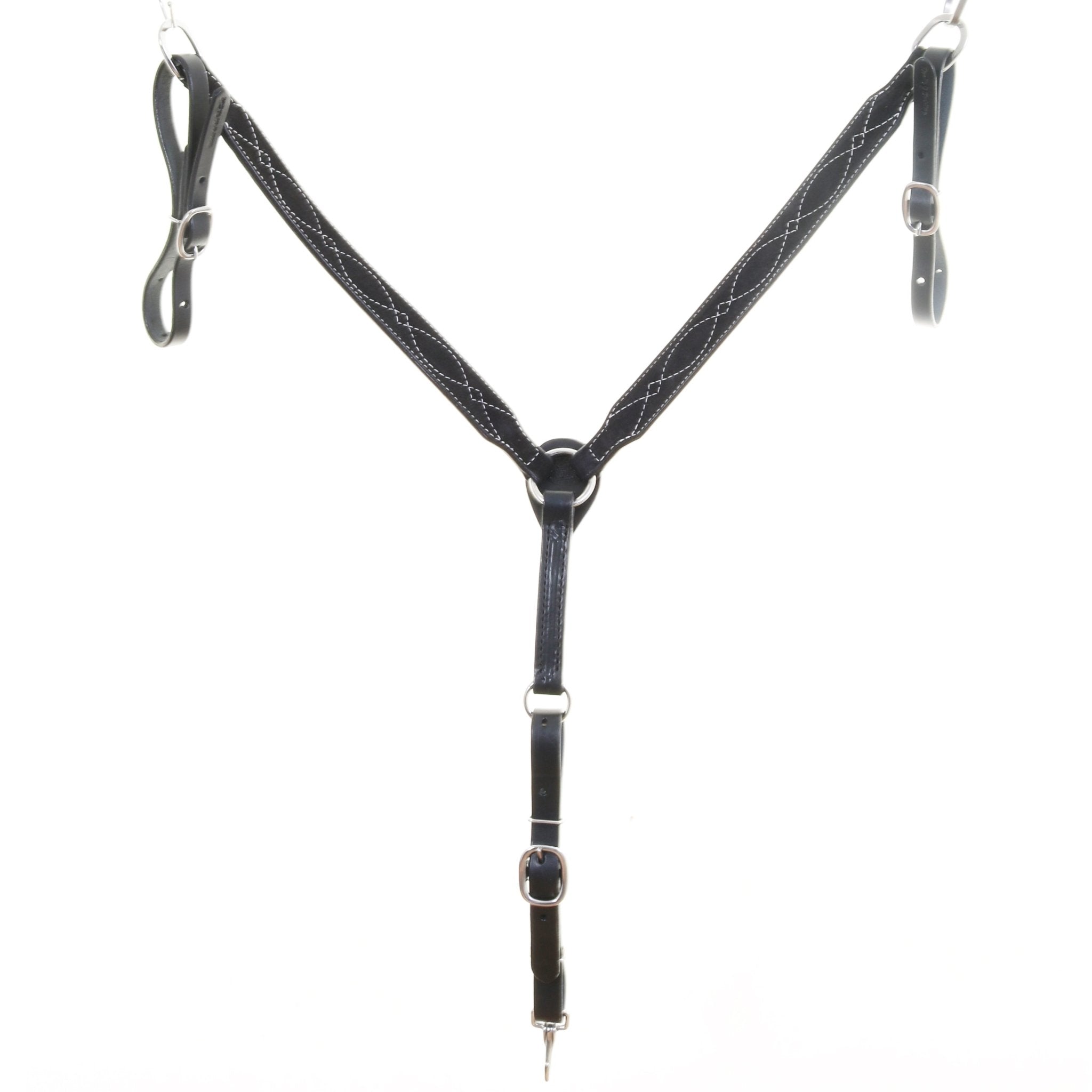 BC1174 - Black Suede Breast Collar - Double J Saddlery