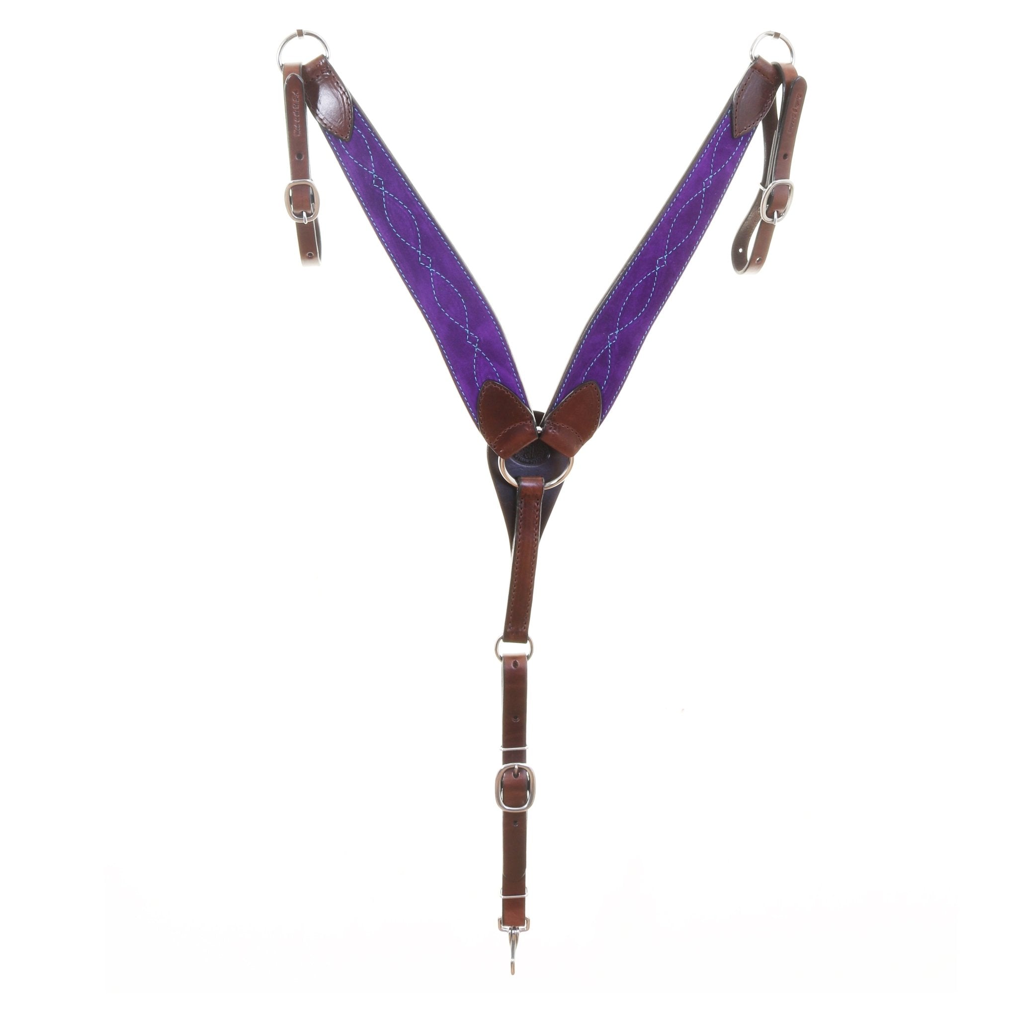 BC1184 - Purple Suede Breast Collar - Double J Saddlery