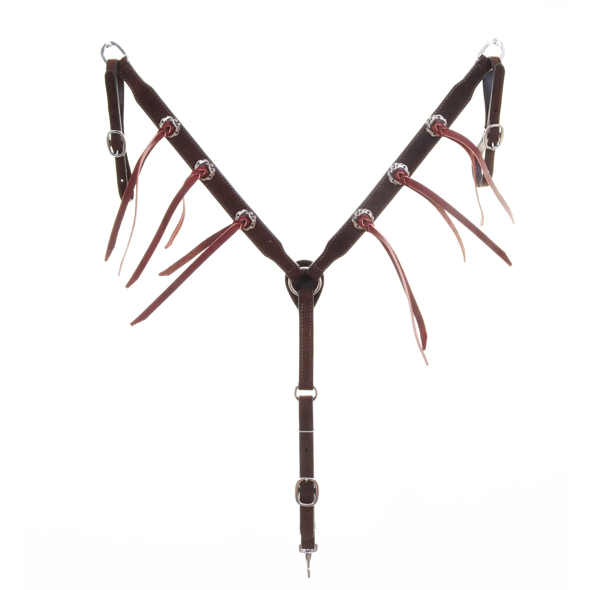 BC1189 - Brown Rough Out Breast Collar - Double J Saddlery