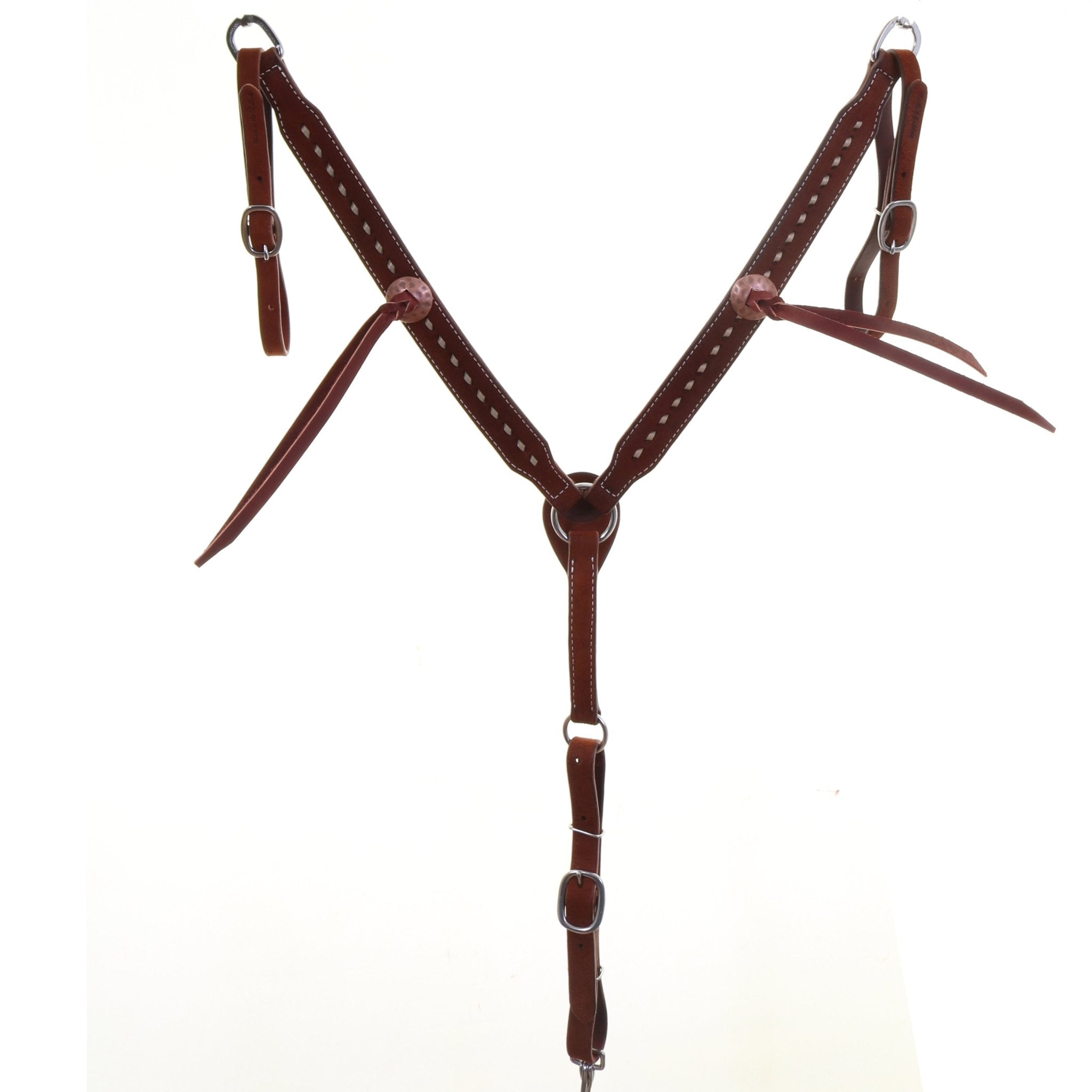 BC1196 - Chestnut Roughout Breast Collar - Double J Saddlery