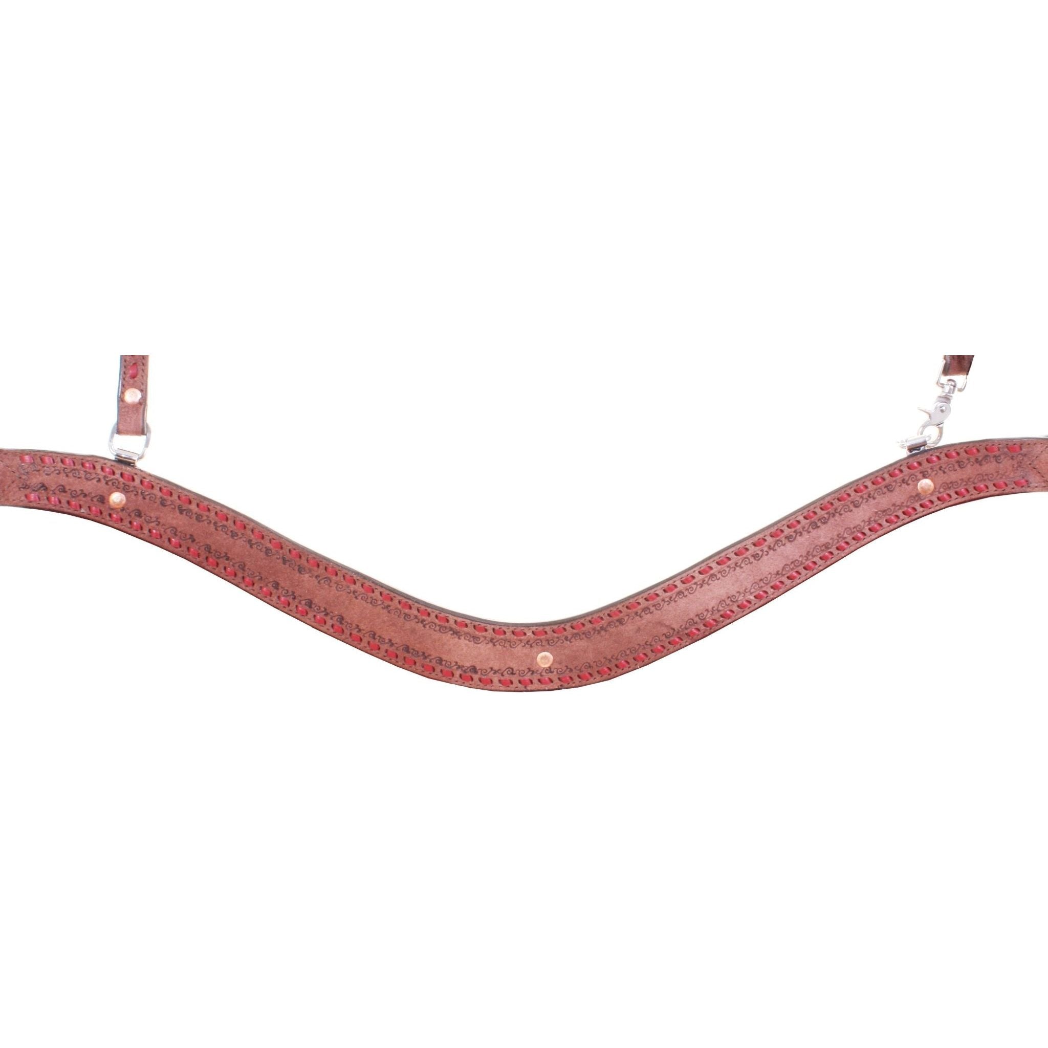 BC749 - Brown Rough Out Breast Collar - Double J Saddlery