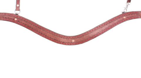 BC749 - Brown Rough Out Breast Collar - Double J Saddlery