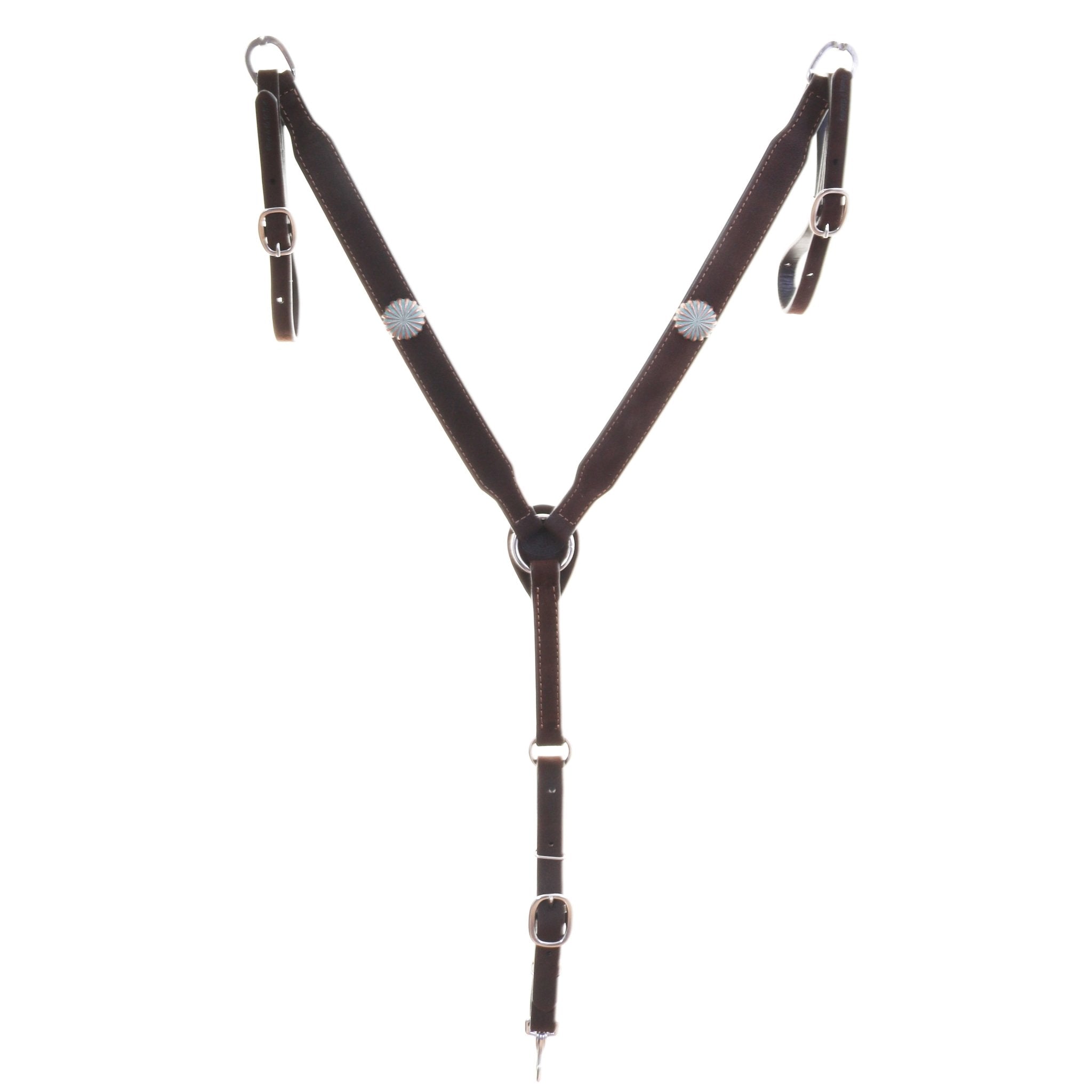 BC812B - Brown Rough Out Breast Collar - Double J Saddlery