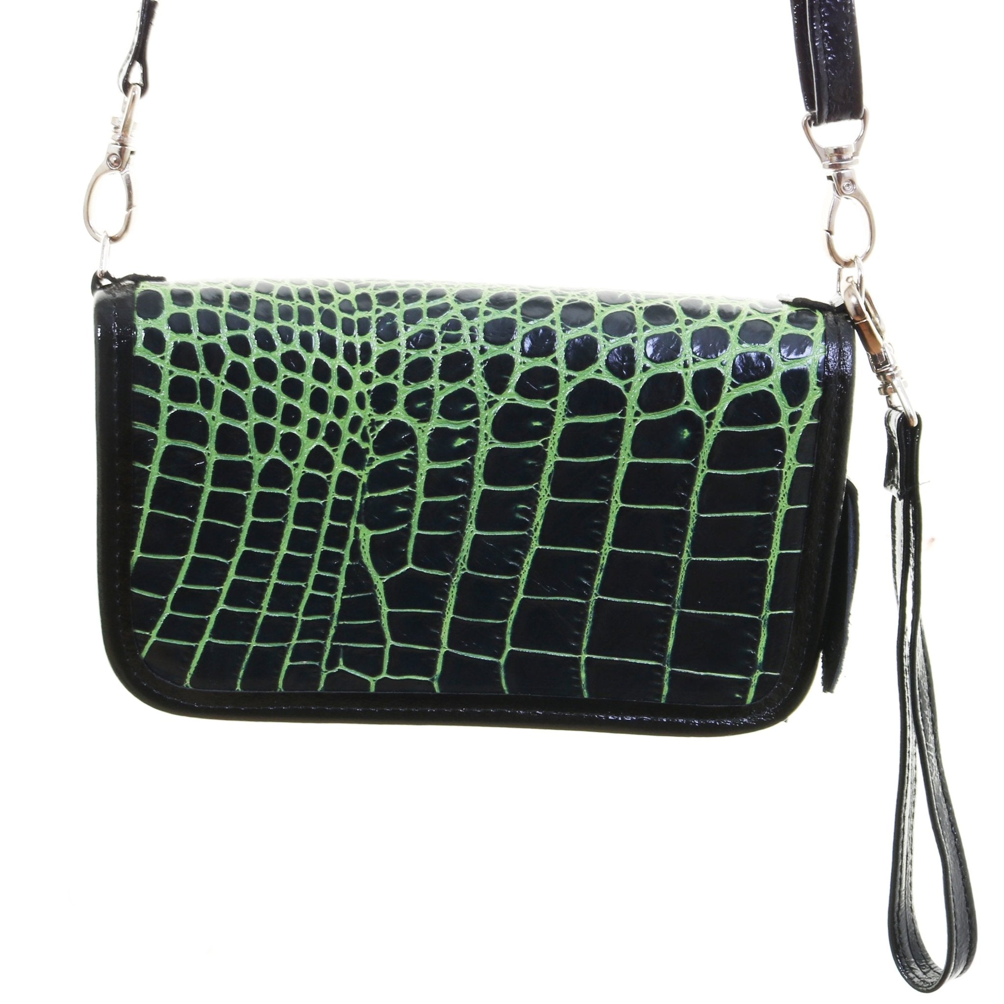 CO231 - Lime Albuquerque Croc Clutch Organizer - Double J Saddlery