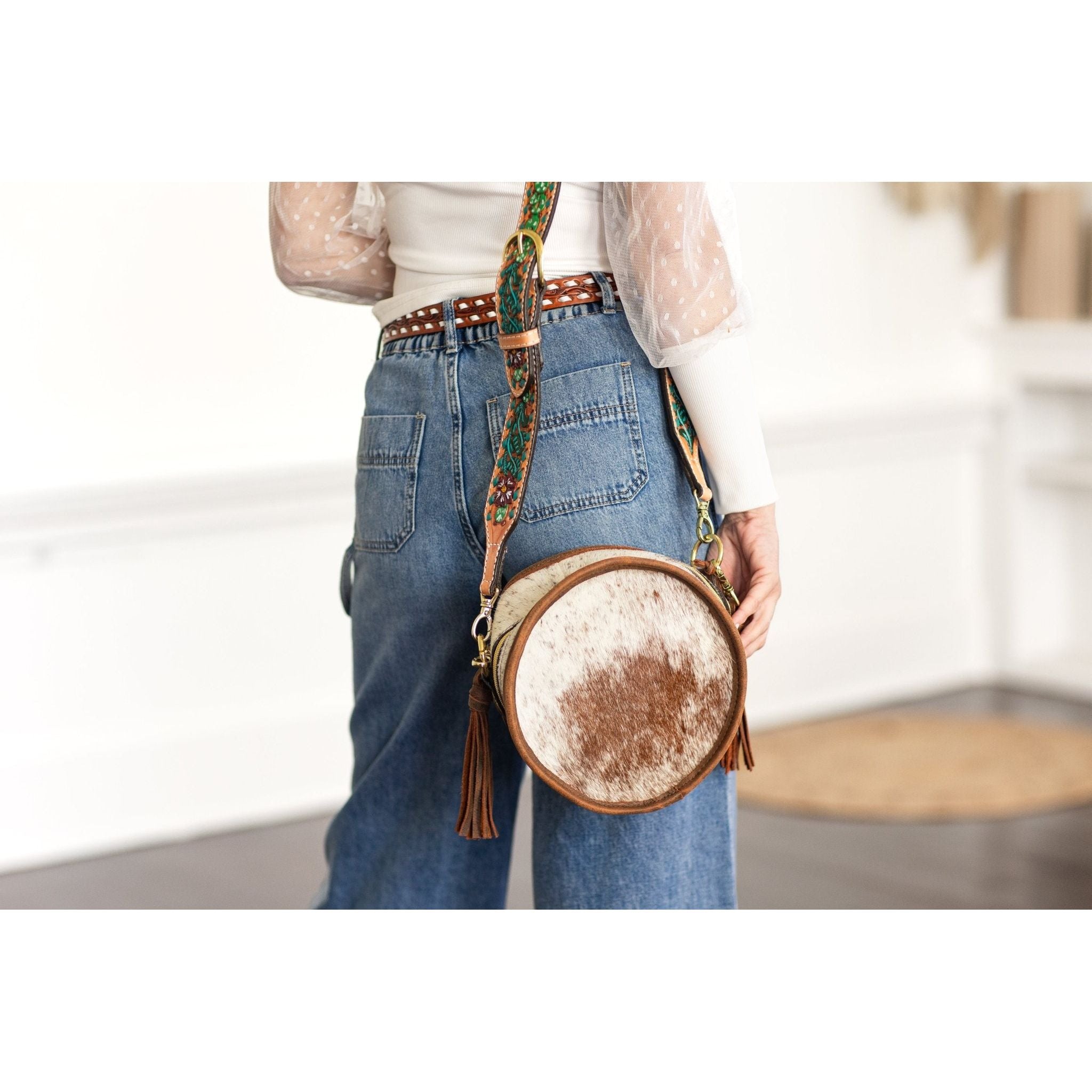 CRT14 - Roan Hair Circle Tote - Double J Saddlery