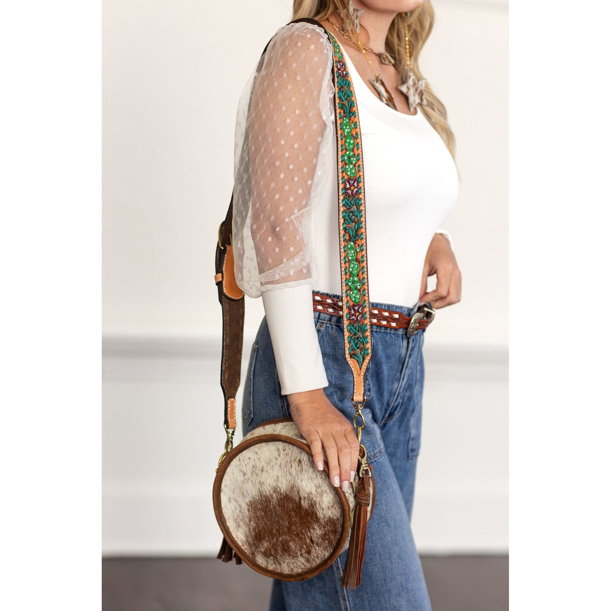 CRT14 - Roan Hair Circle Tote - Double J Saddlery