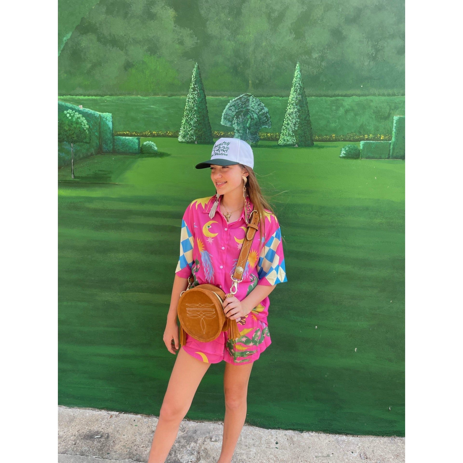 CRT16 - Toast Suede Circle Tote - Double J Saddlery