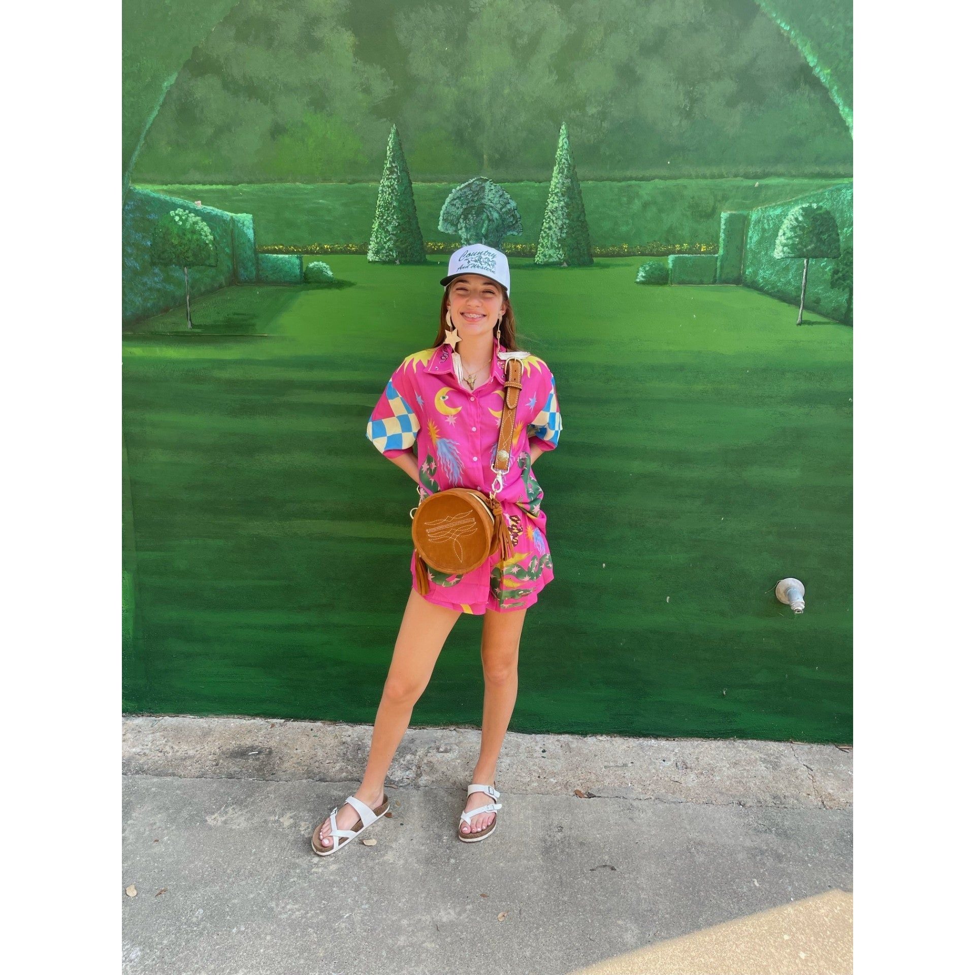 CRT16 - Toast Suede Circle Tote - Double J Saddlery