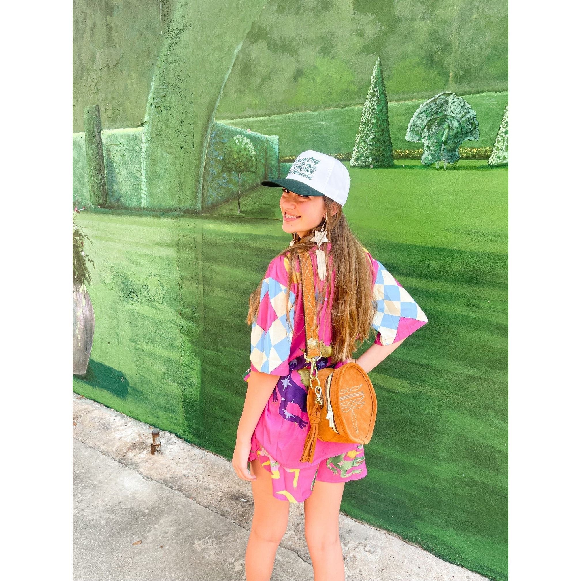 CRT16 - Toast Suede Circle Tote - Double J Saddlery