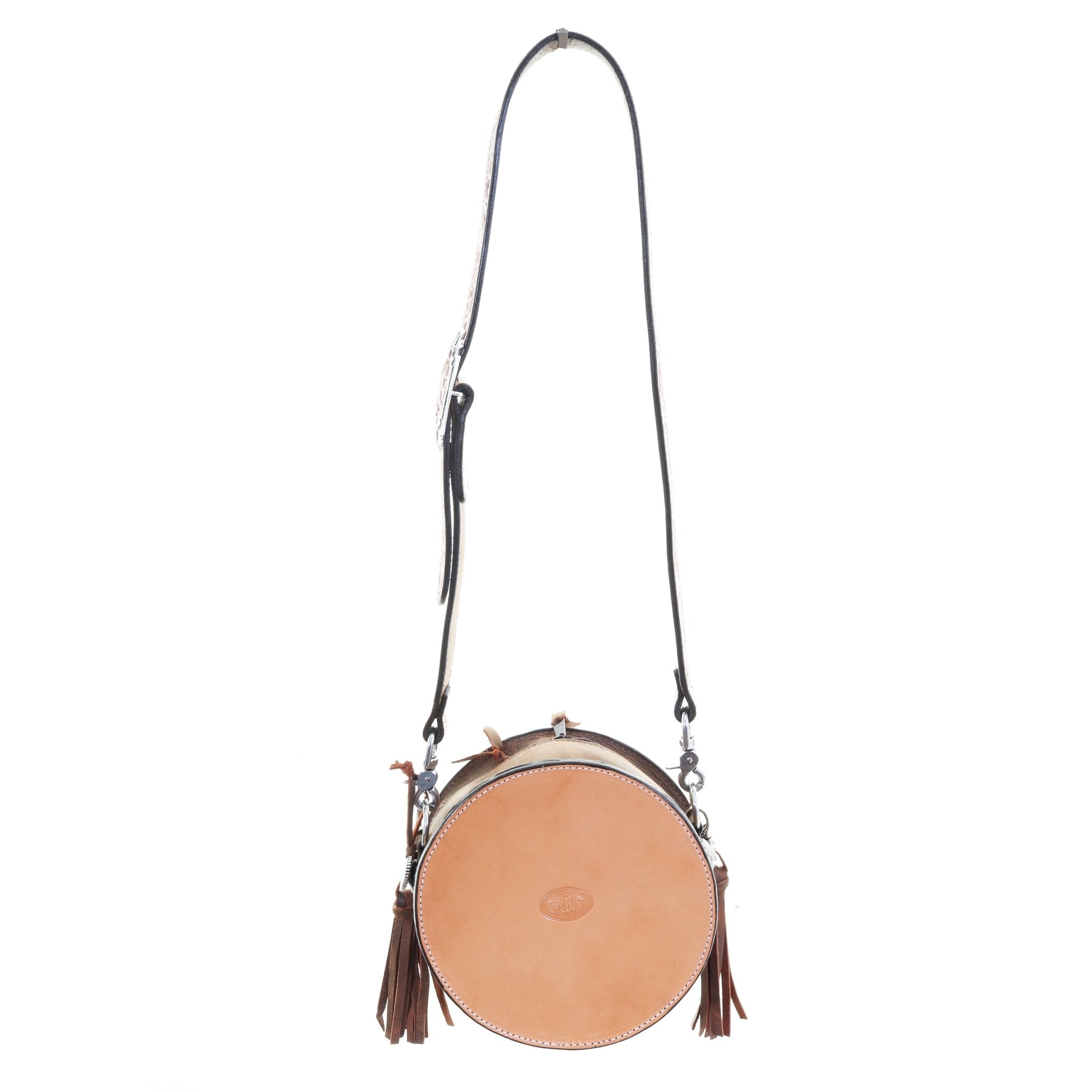 CRT18 - Natural Sheridan Tooled Circle Tote - Double J Saddlery