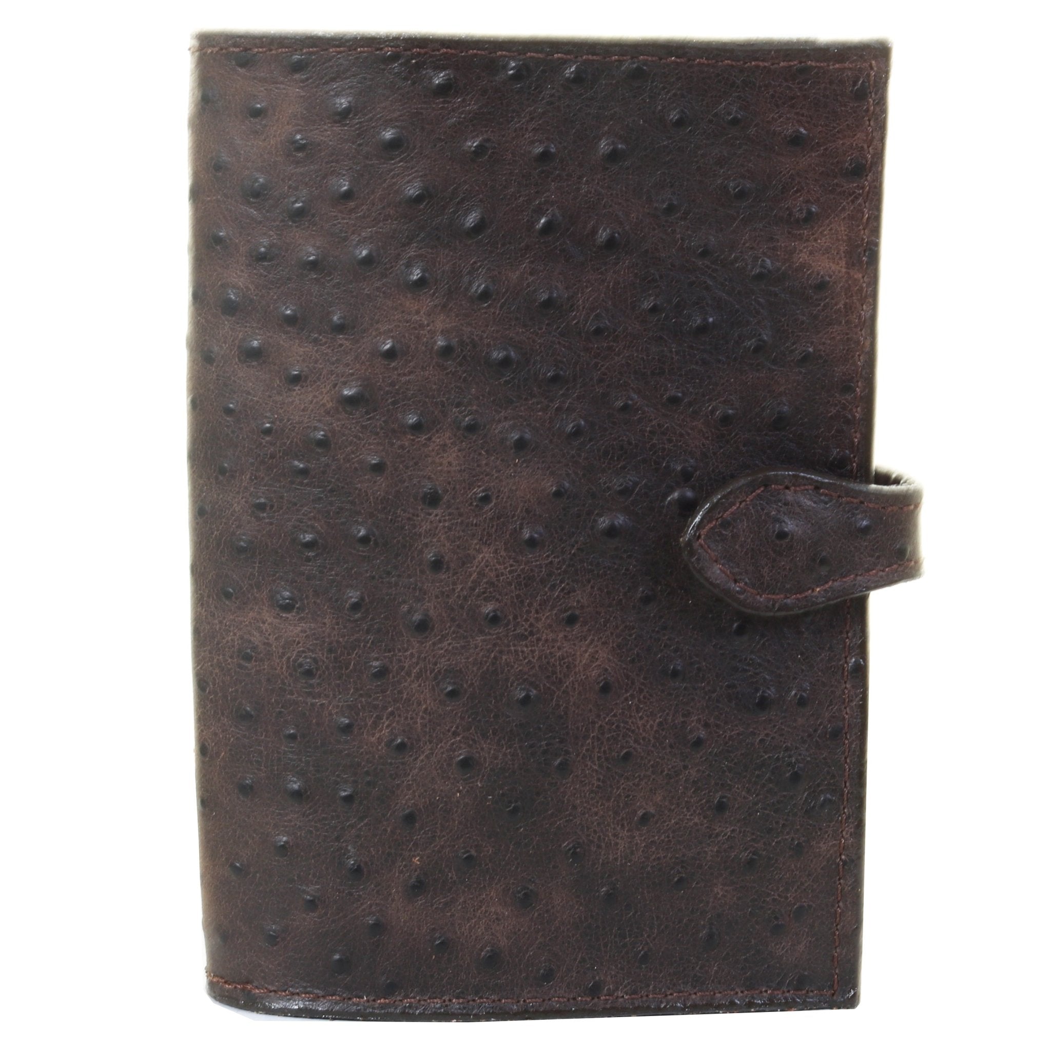 DT47 - Chocolate Ostrich Print Day Planner - Double J Saddlery