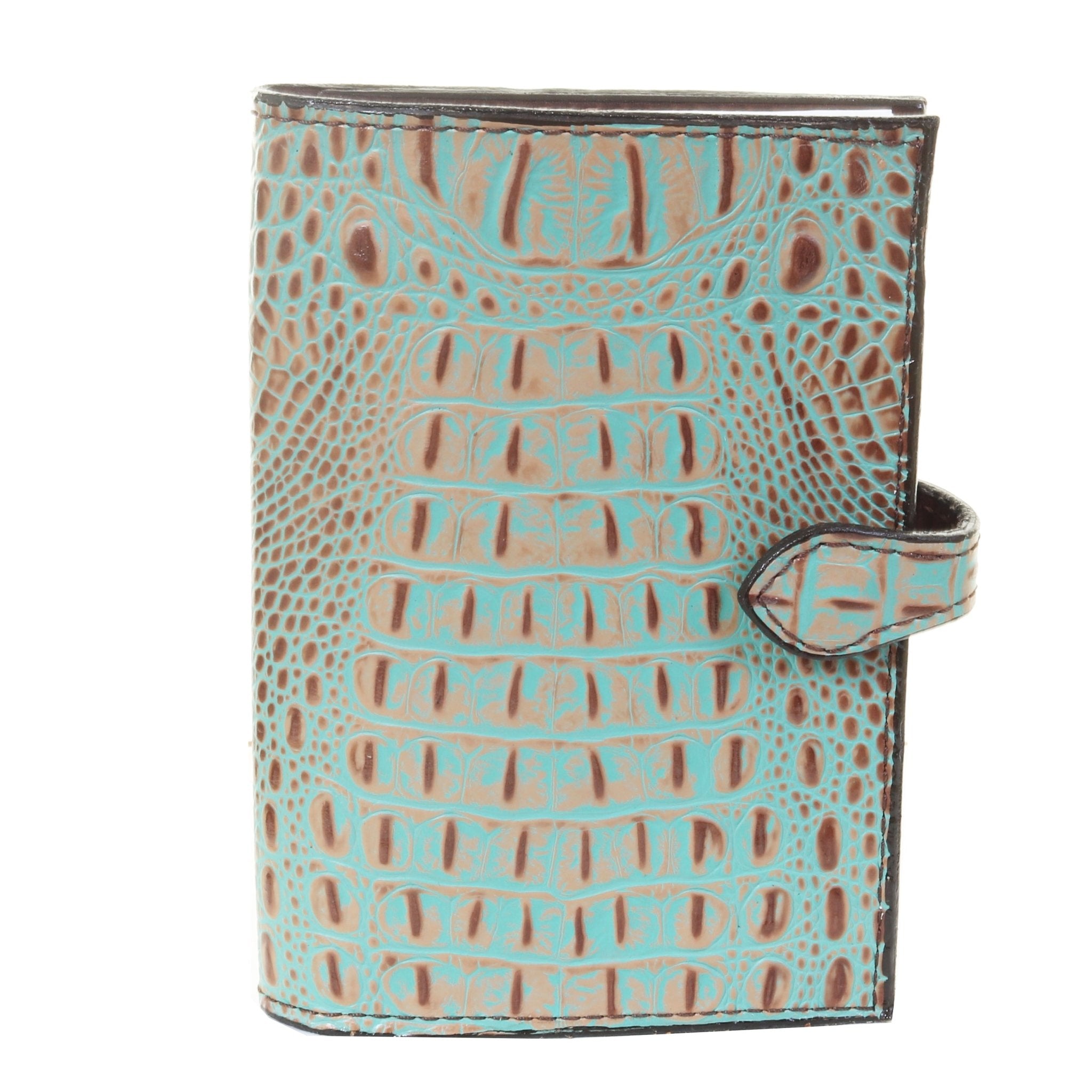 DT48 - Vintage Mint Croc Print Day Planner - Double J Saddlery