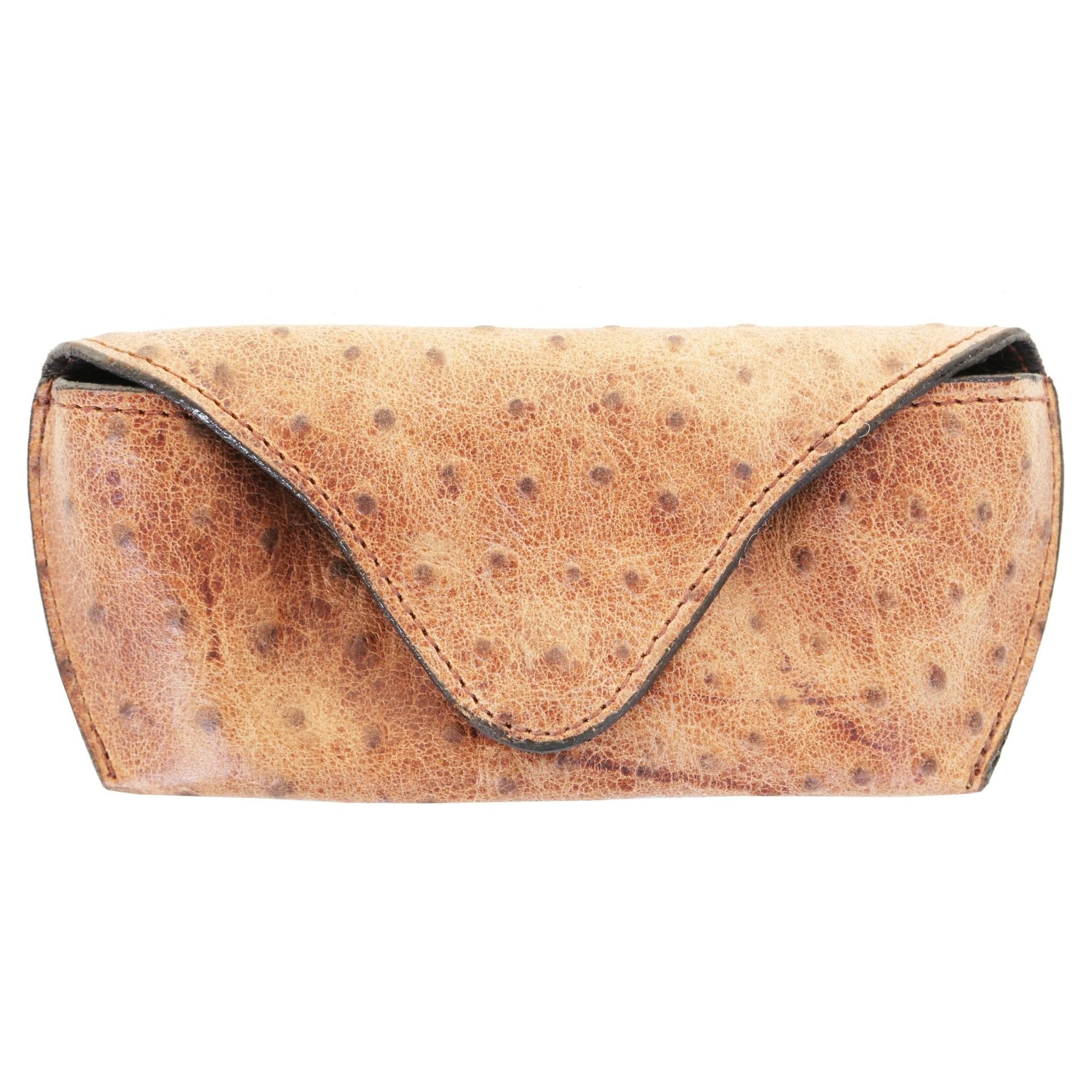 EGCS14 - Vintage Ostrich Print Eye Glass Case - Double J Saddlery