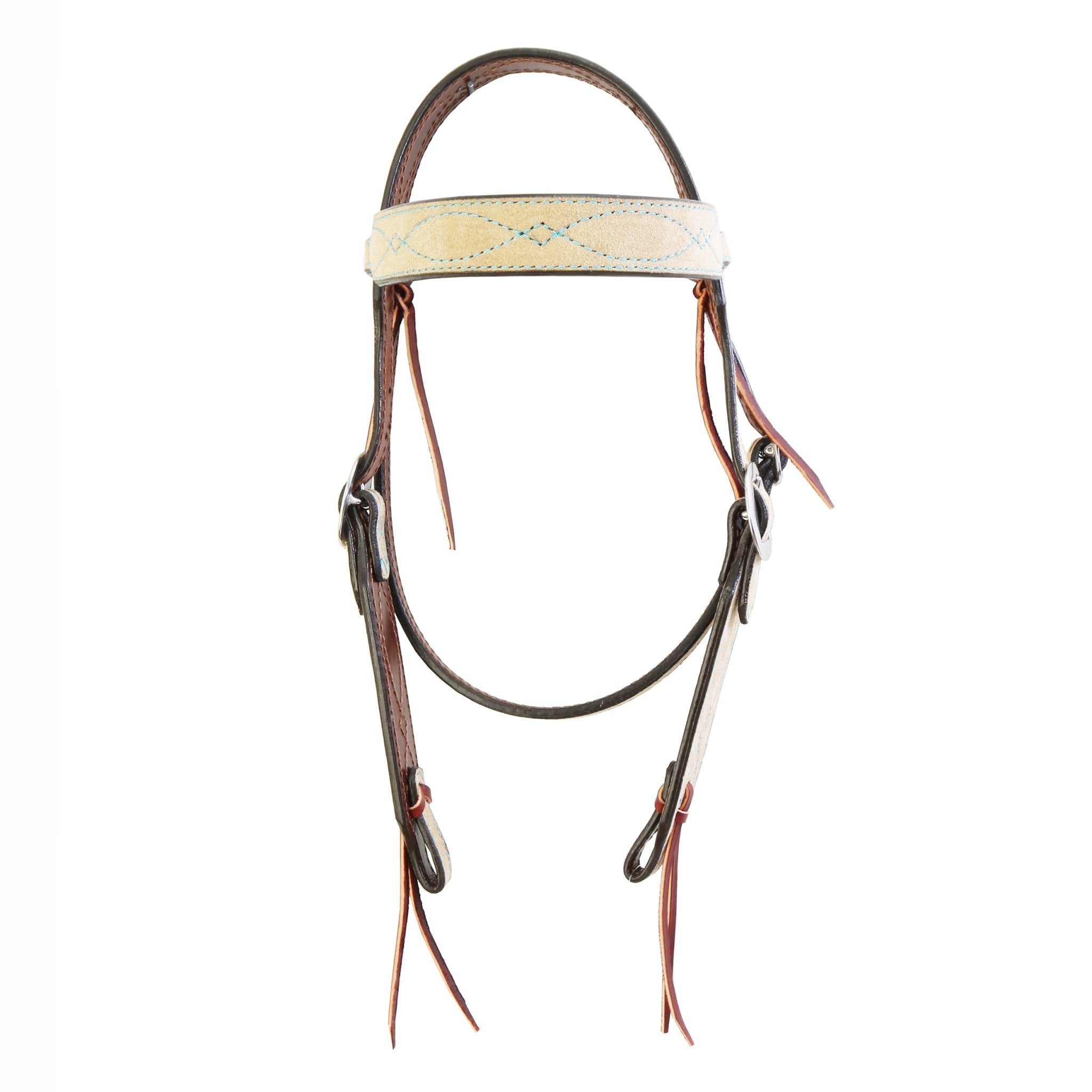 H1283ST - Sand Suede Headstall - Double J Saddlery