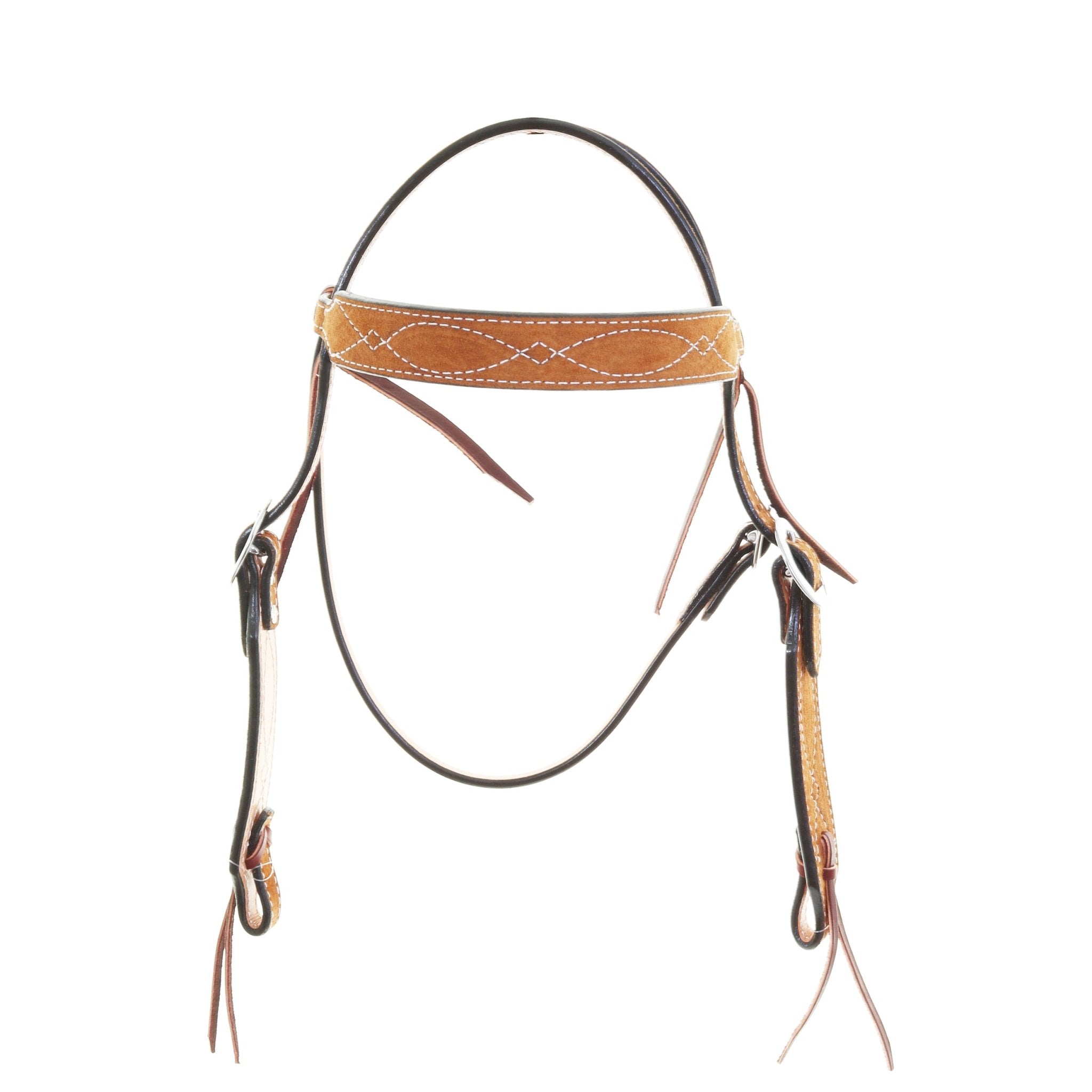 H1283TW - Toast Suede Headstall - Double J Saddlery
