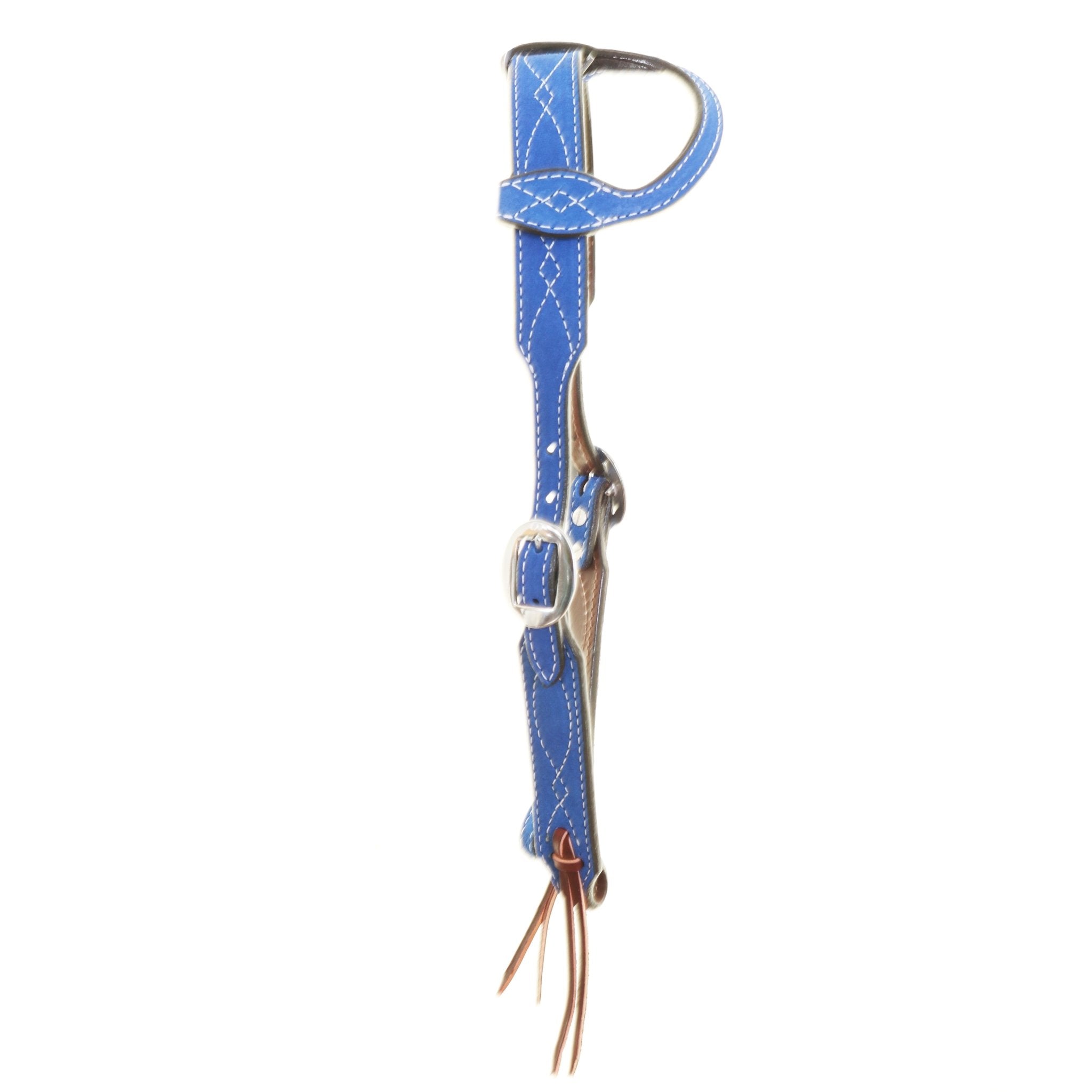 H1285RBW - Royal Blue Suede Single Ear Headstall - Double J Saddlery