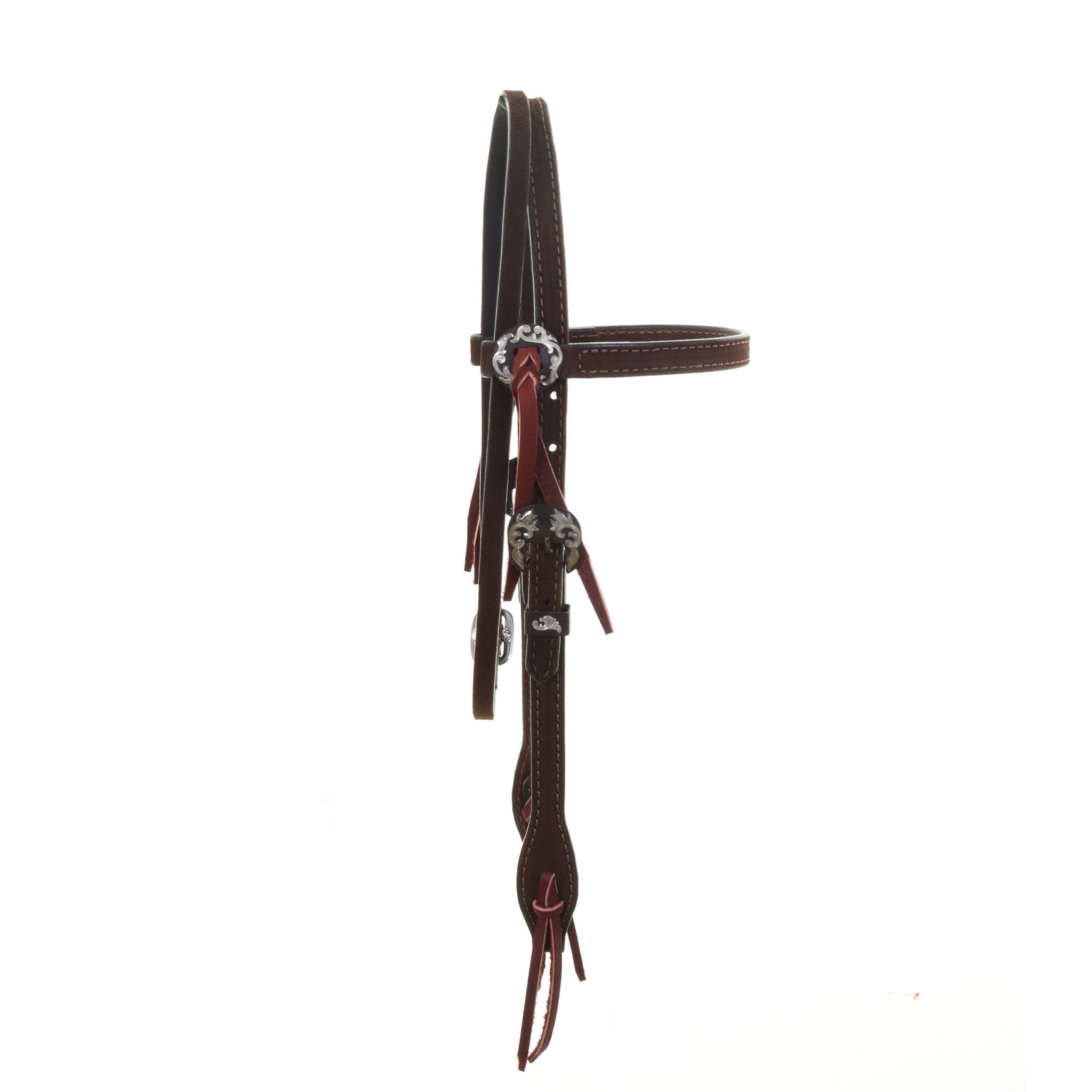 H1288 - Brown Roughout Headstall - Double J Saddlery
