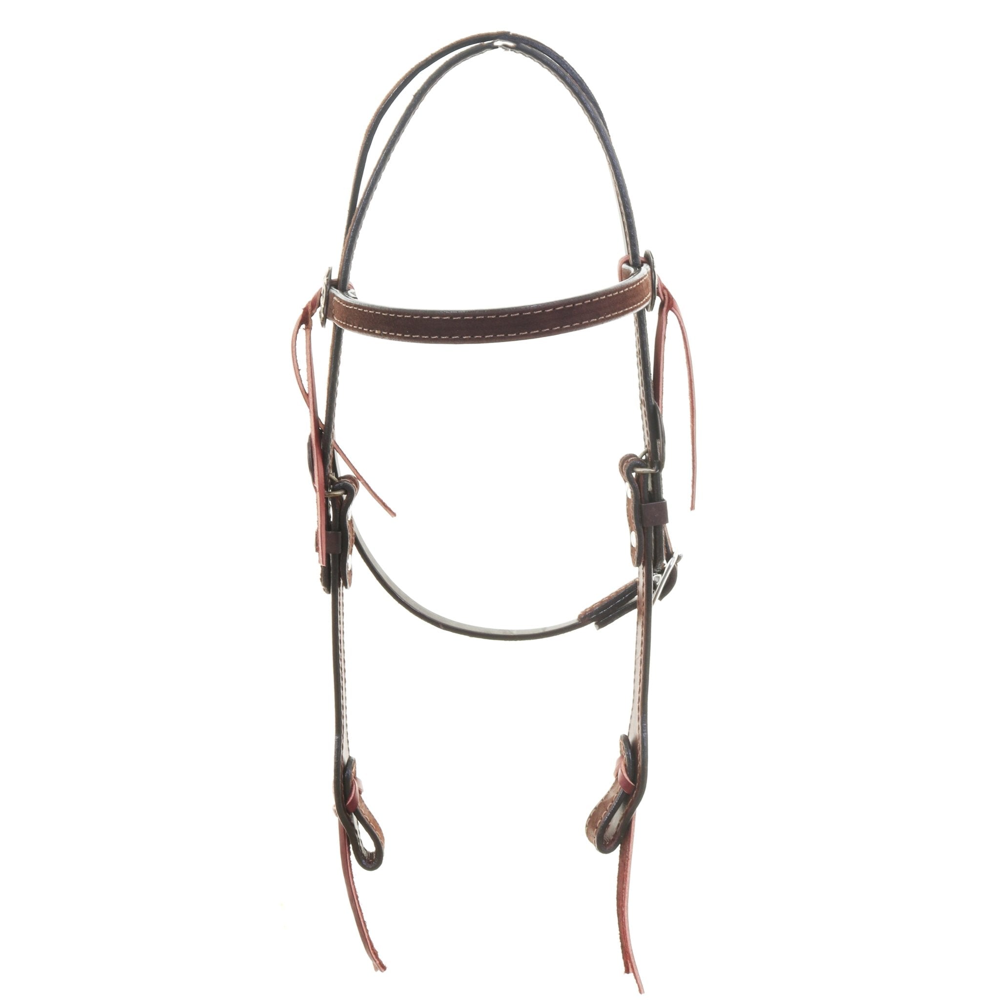 H1288 - Brown Roughout Headstall - Double J Saddlery