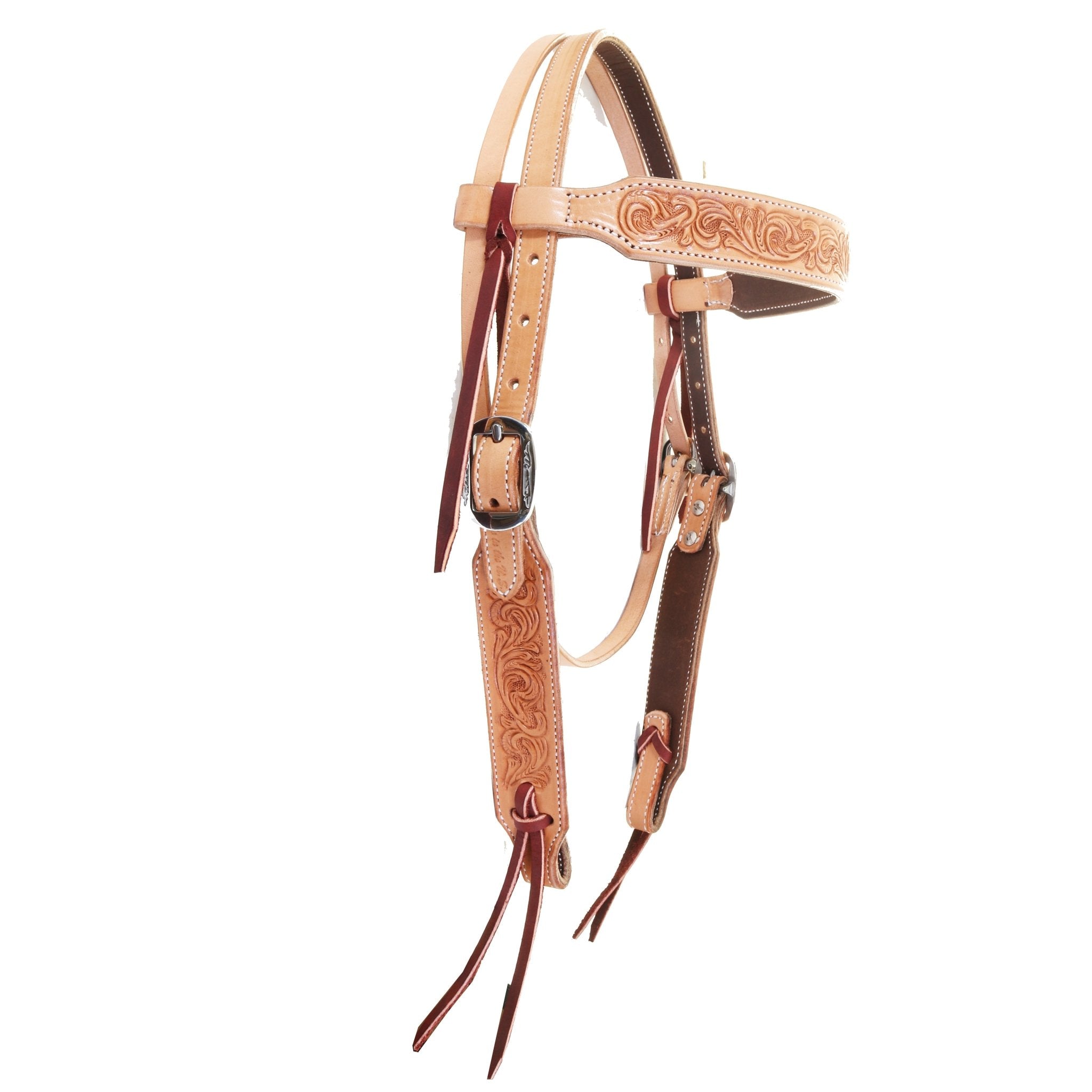 H1290 - Natural Fancy Sheridan Headstall - Double J Saddlery