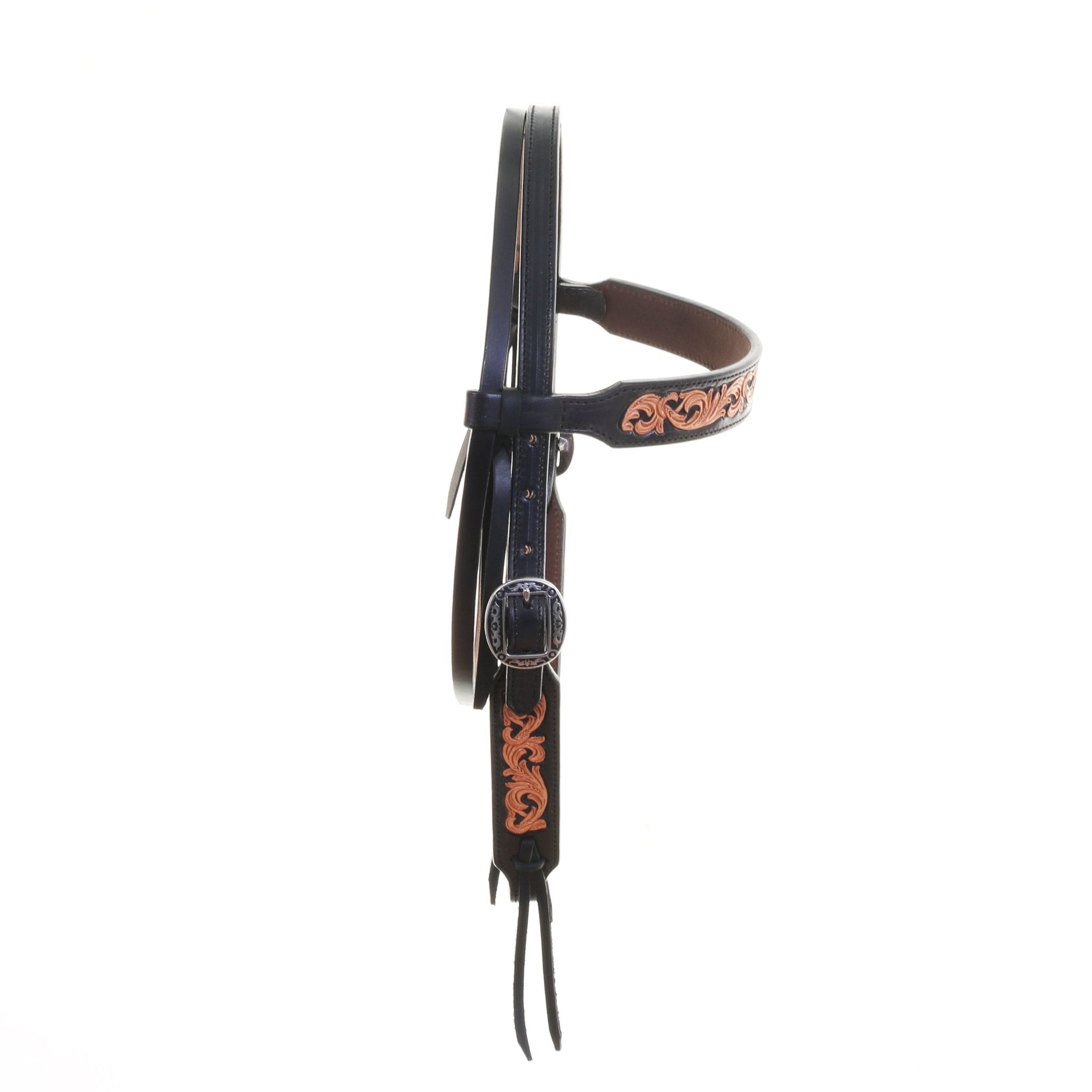 H1290B - Black Whirlwind Headstall - Double J Saddlery