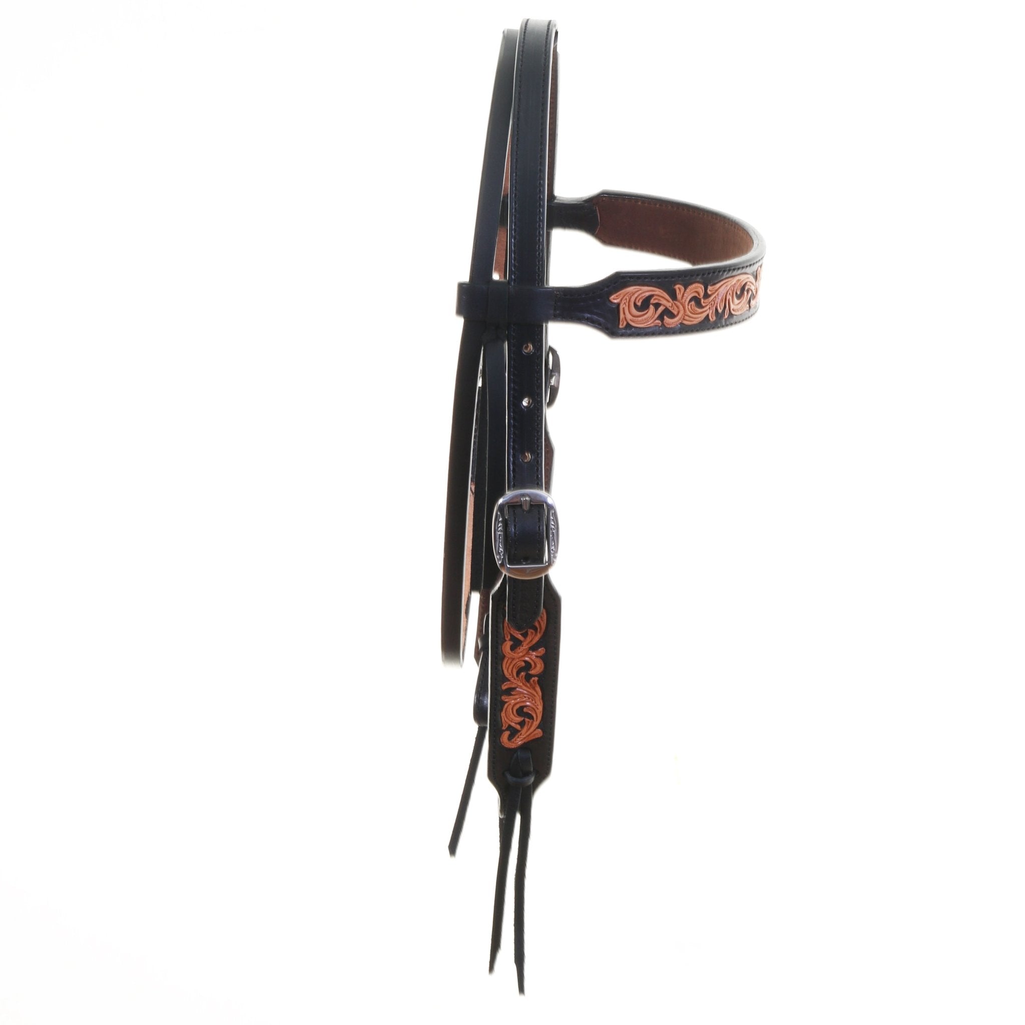 H1290B - Black Whirlwind Headstall - Double J Saddlery