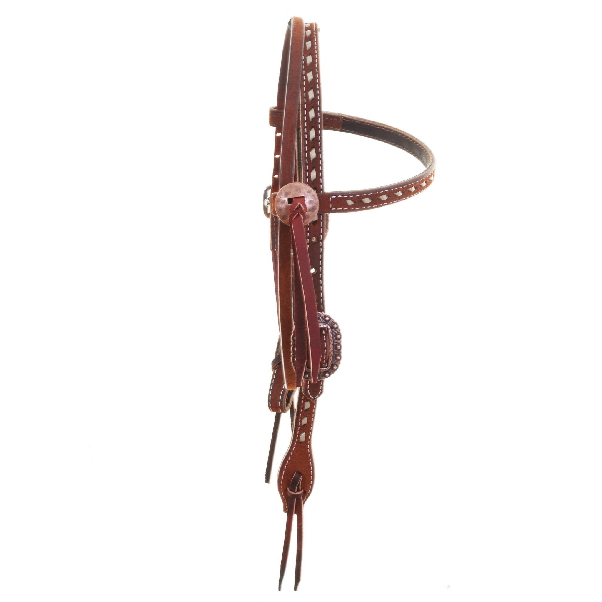 H1293 - Chestnut Roughout Headstall - Double J Saddlery