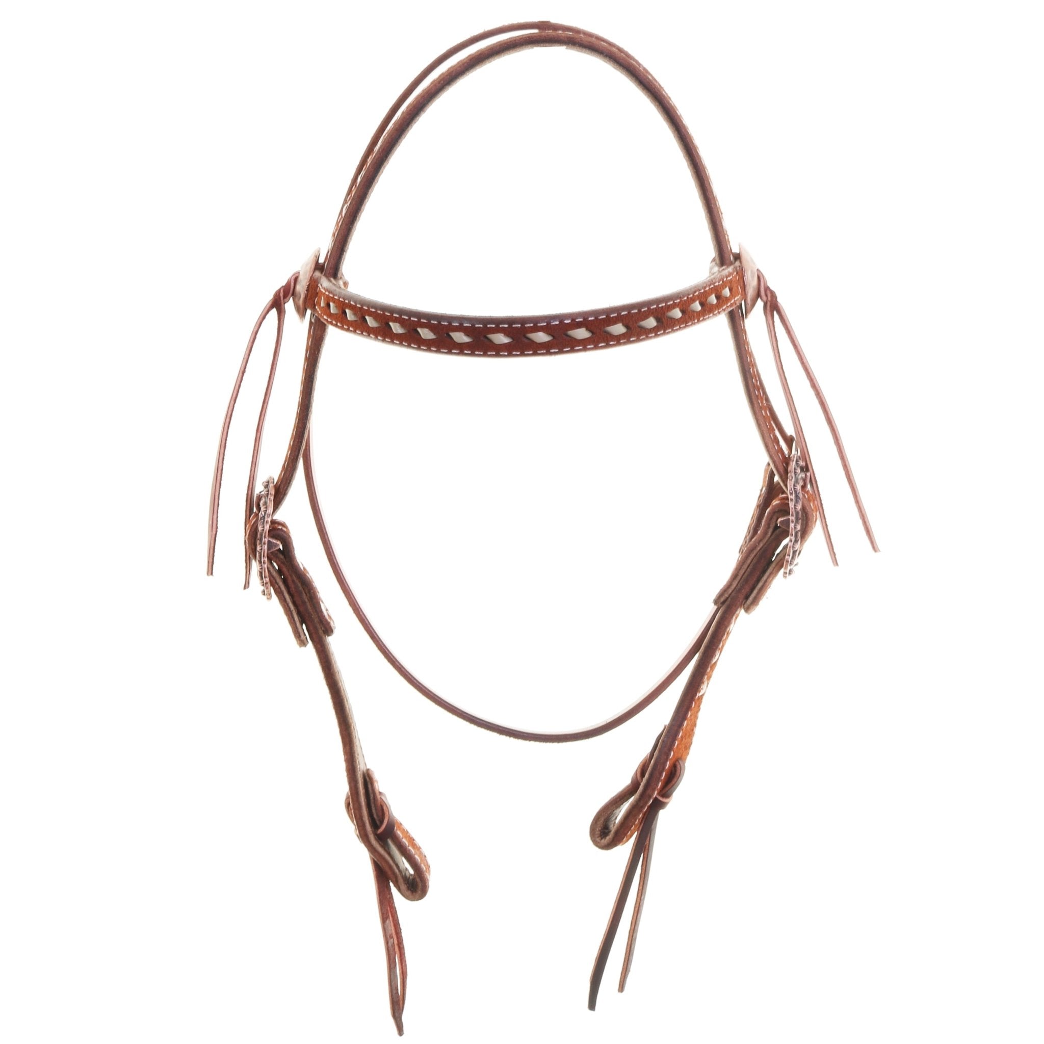 H1293 - Chestnut Roughout Headstall - Double J Saddlery