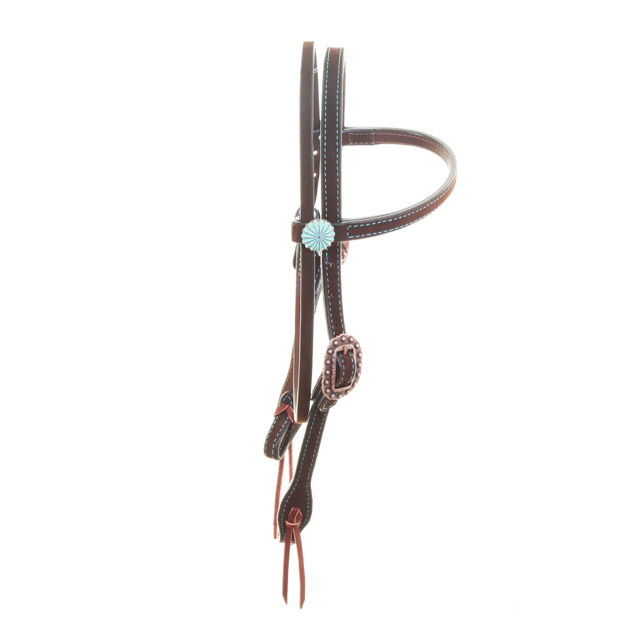 H829C - Brown Rough Out Headstall - Double J Saddlery