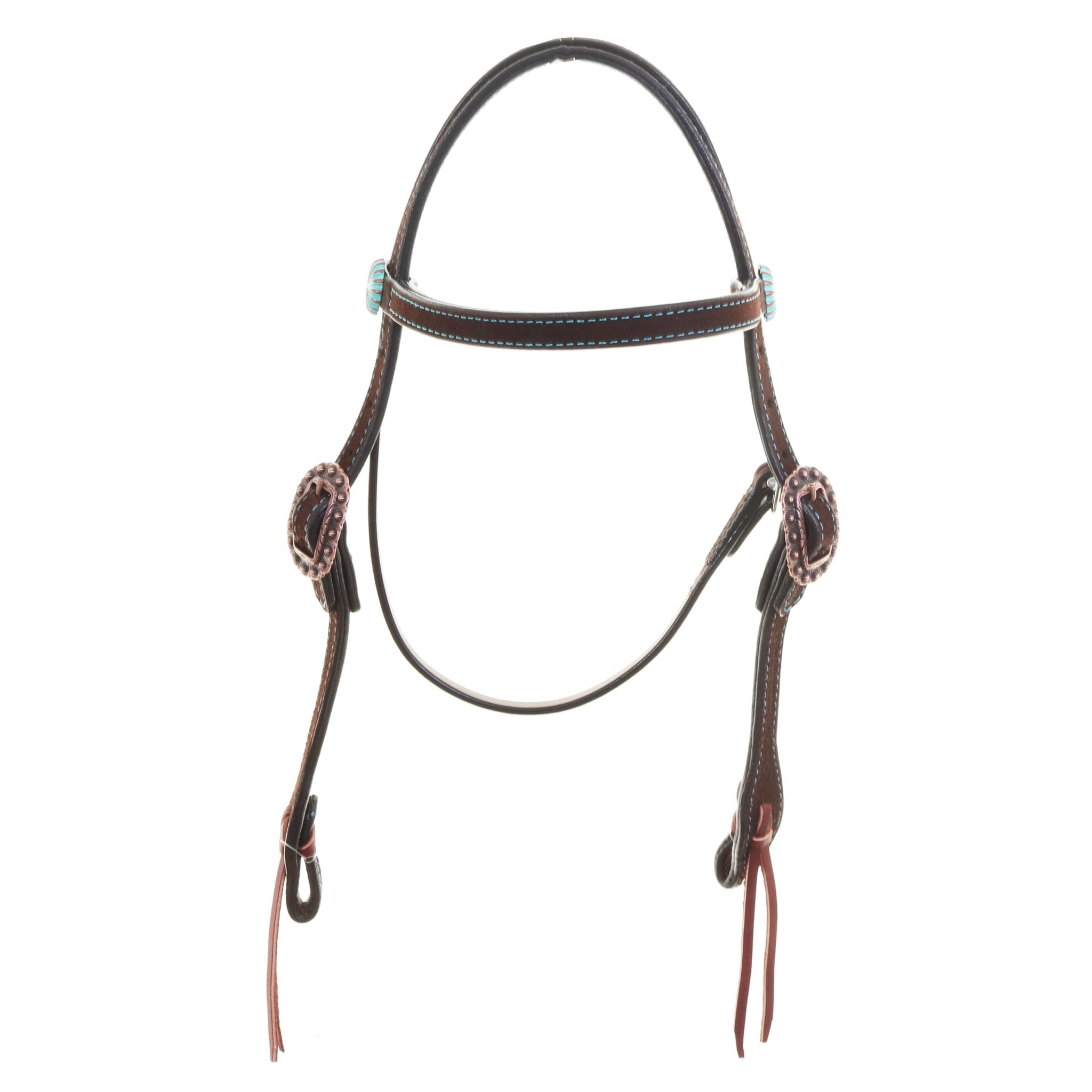 H829C - Brown Rough Out Headstall - Double J Saddlery